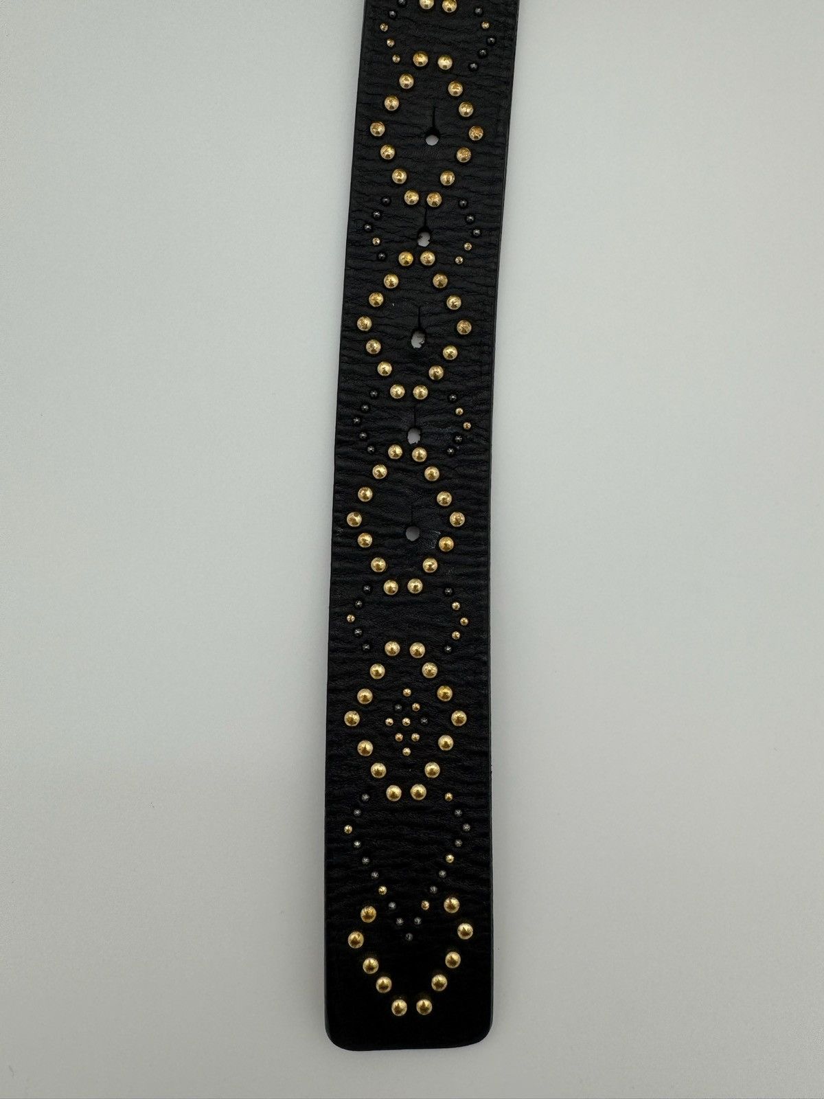 Versace Versace La Medusa Embellished Leather Studded Belt Size 40 - 6 Thumbnail