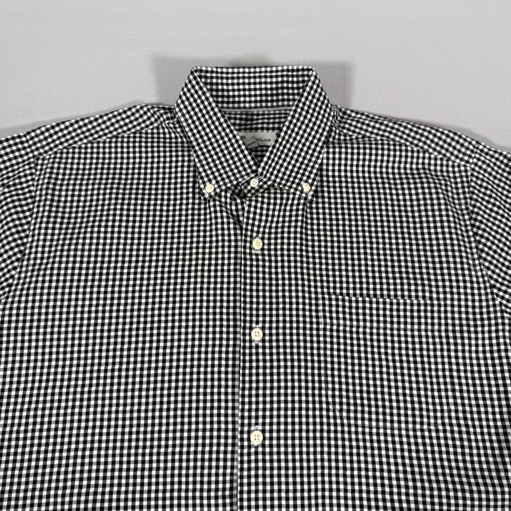 Peter Millar VINTAGE Peter Millar Shirt Men Medium Black Gingham Check Casual Stretch Button-Up Size US M / EU 48-50 / 2 - 2 Thumbnail