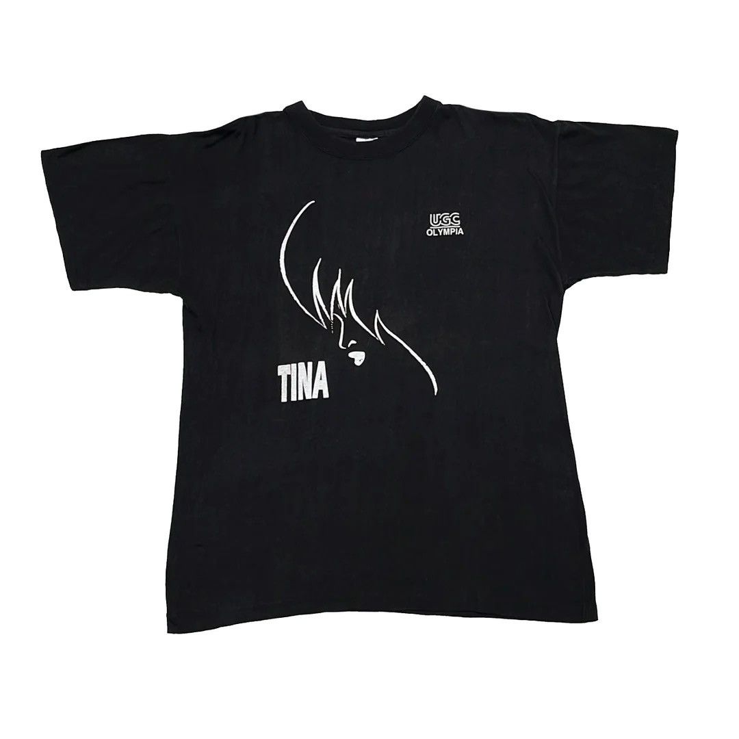 image of Tina 93 90's VTG Tina Turner Movie Promo Logo T-Shirt in Black, Men's (Size XL)