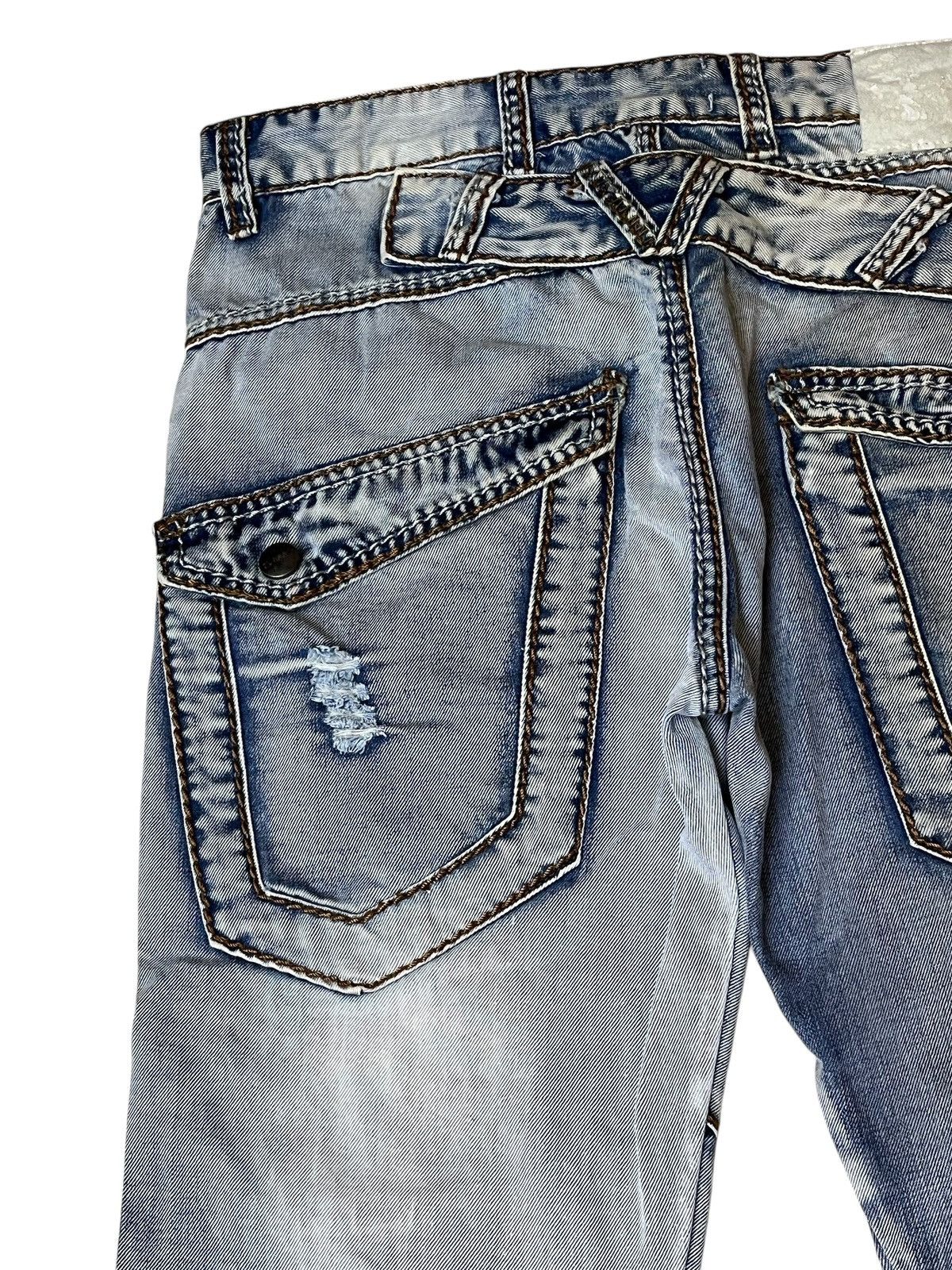 Japanese Brand SICK🔥JAPANESE BRAND FORZA DISTRESSED STYLE JEANS Size US 35 - 10 Thumbnail