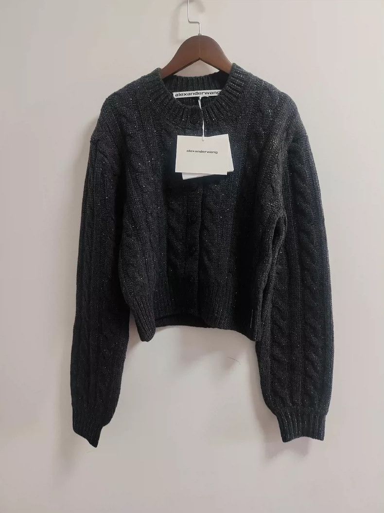 Alexander Wang Alexander Wang FW24 Crewneck Crystal Button Sweater Size S / US 4 / IT 40 - 1 Thumbnail