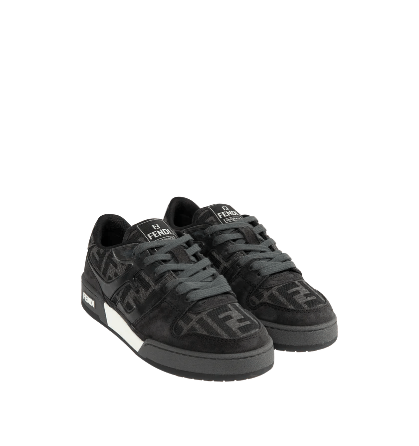 Fendi o1h1sh11225 Match Sneaker in Dark Grey/Black Size US 6 / IT 36 - 2 Thumbnail