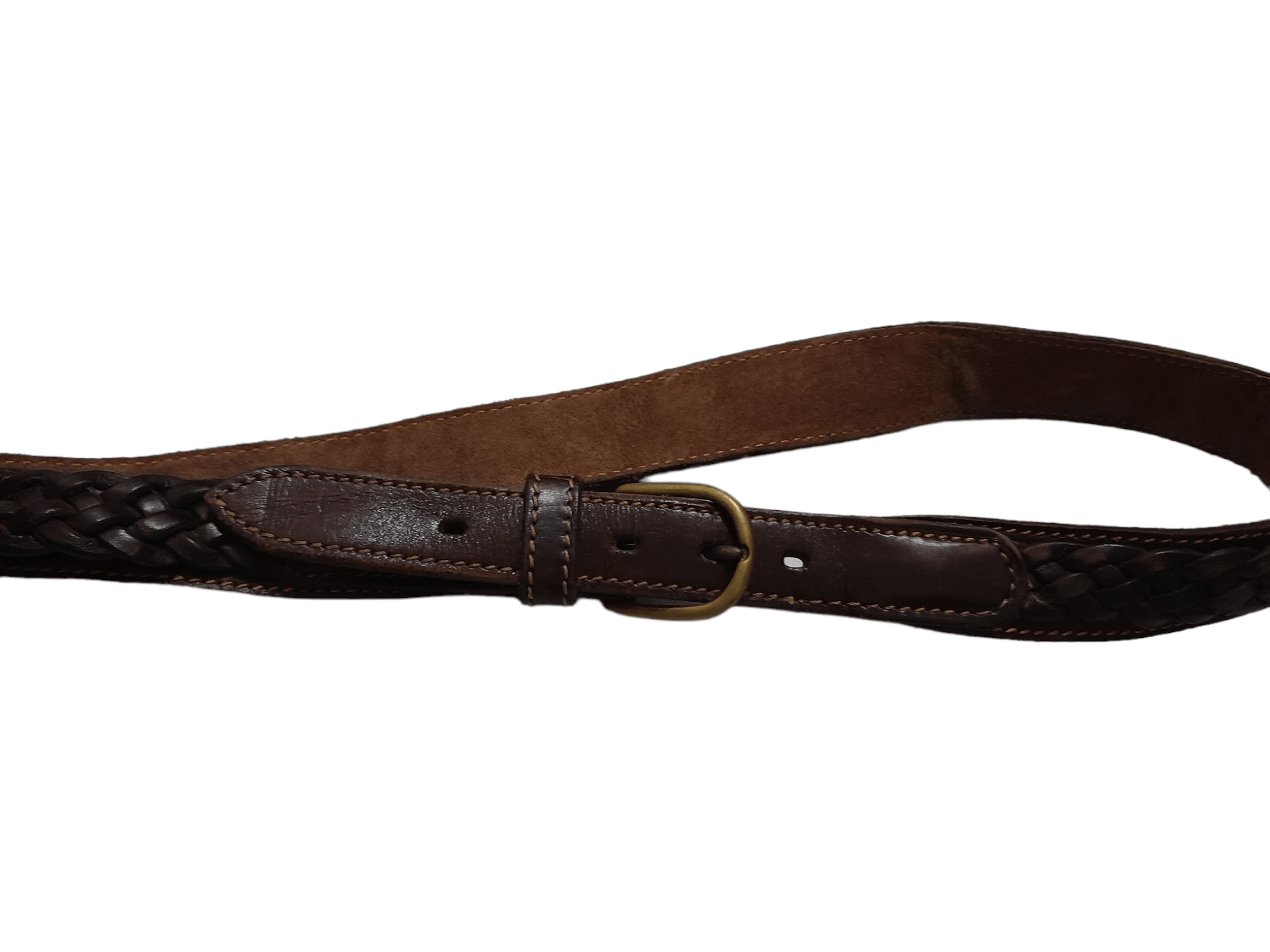 Leather Leather Art Belt Solid Brass (F180) Waist 33 - 36 Size 36 - 5 Thumbnail