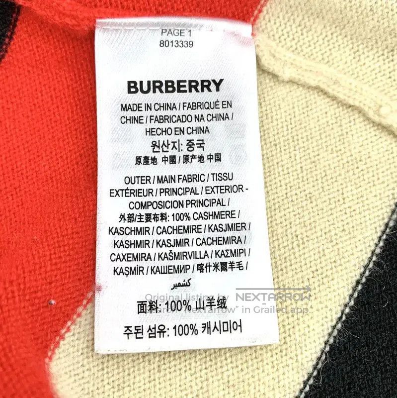 Burberry Burberry Colorblock Cashmere Knit Sweater. Size M / US 6-8 / IT 42-44 - 7 Thumbnail