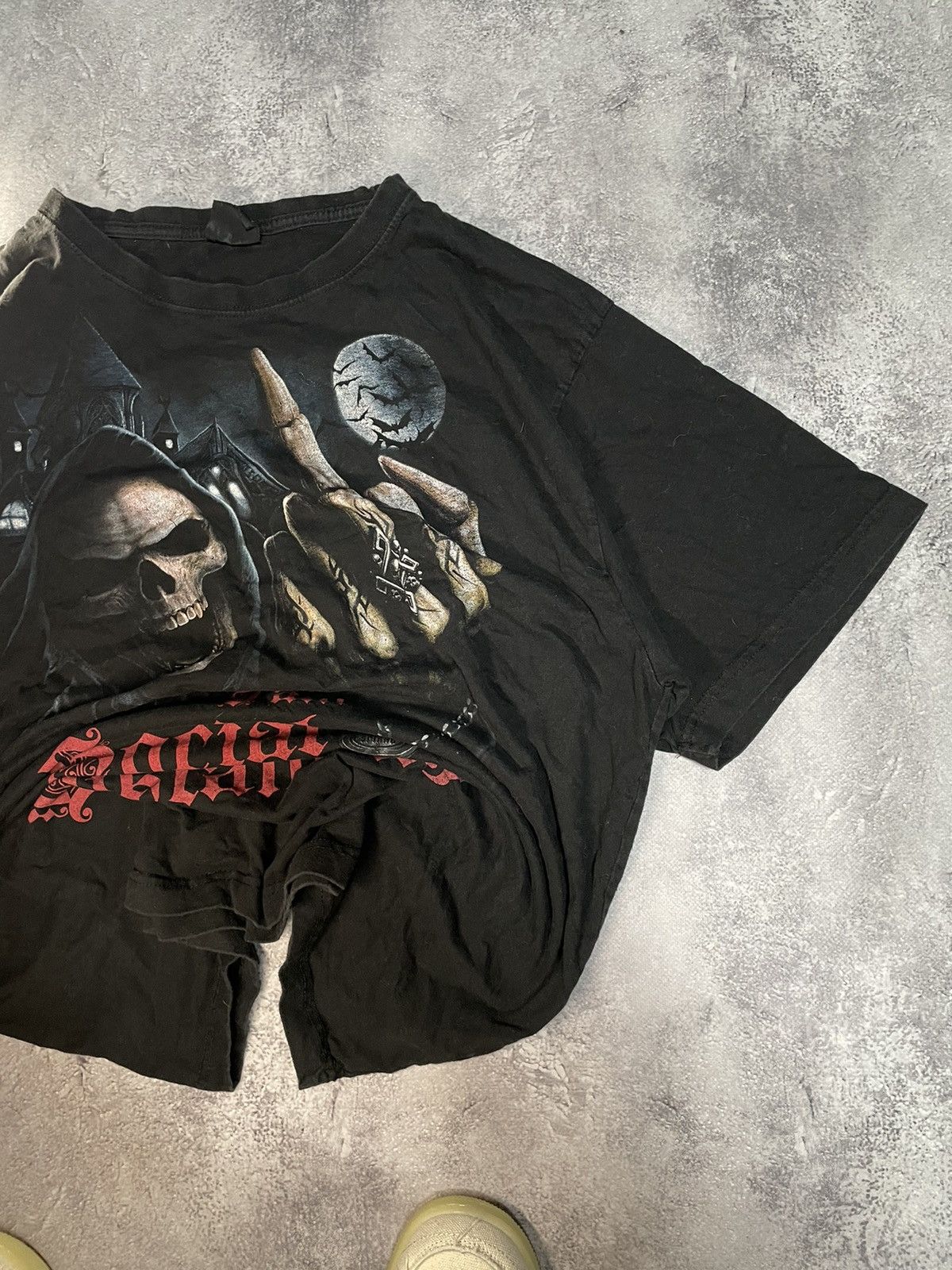 Vintage Vintage Spiral Wild T Shirt Tee Skull Big Logo Baggy 90s Size US XXL / EU 58 / 5 - 2 Thumbnail