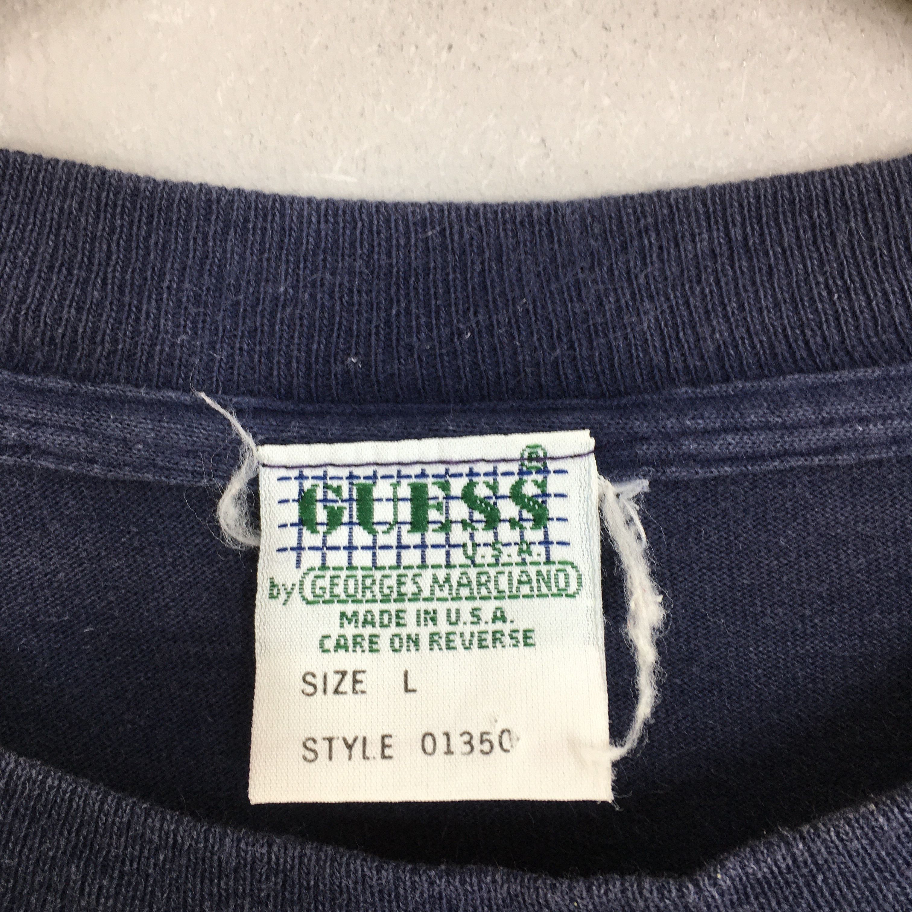 Guess Vintage 90's Guess Men Usa Blue T shirt Large Size US L / EU 52-54 / 3 - 5 Thumbnail