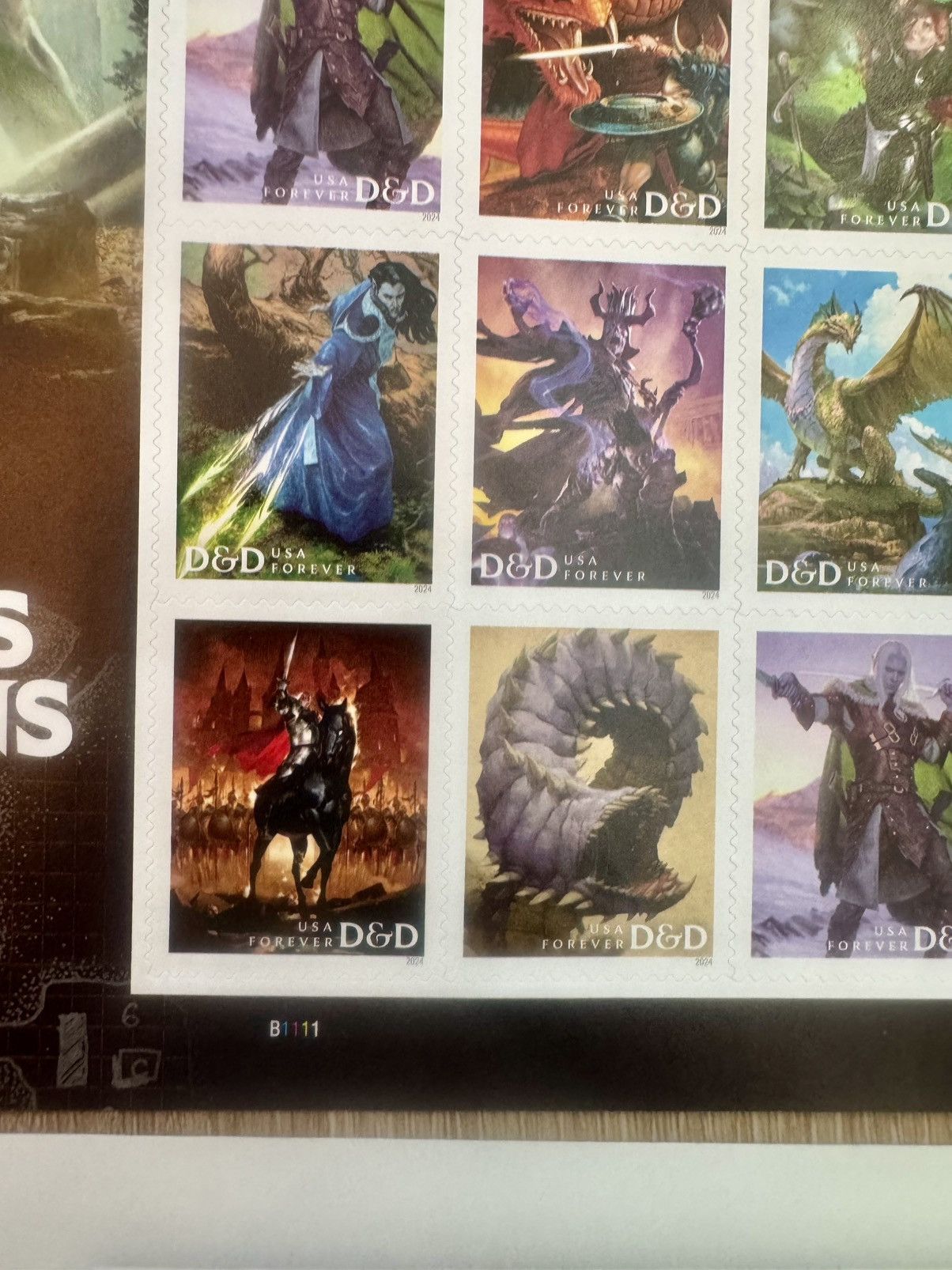 Brain Dead Dungeons & Dragons 2x Collectors Sheets of Stamps (2023) Size ONE SIZE - 8 Thumbnail