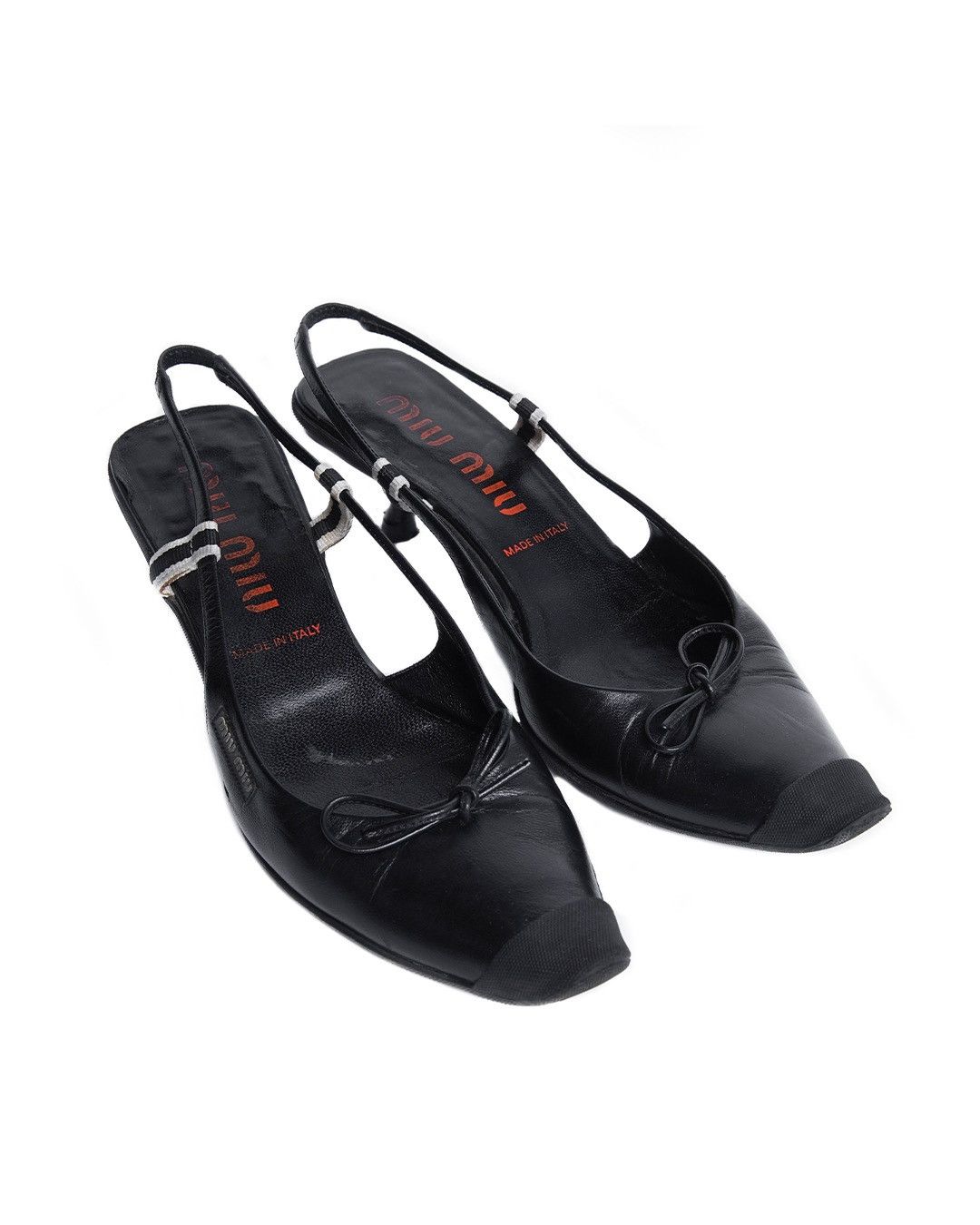 Miu Miu Miu Miu S/S2000 Leather Mules in Black Size US 7.5 / IT 37.5 - 6 Thumbnail