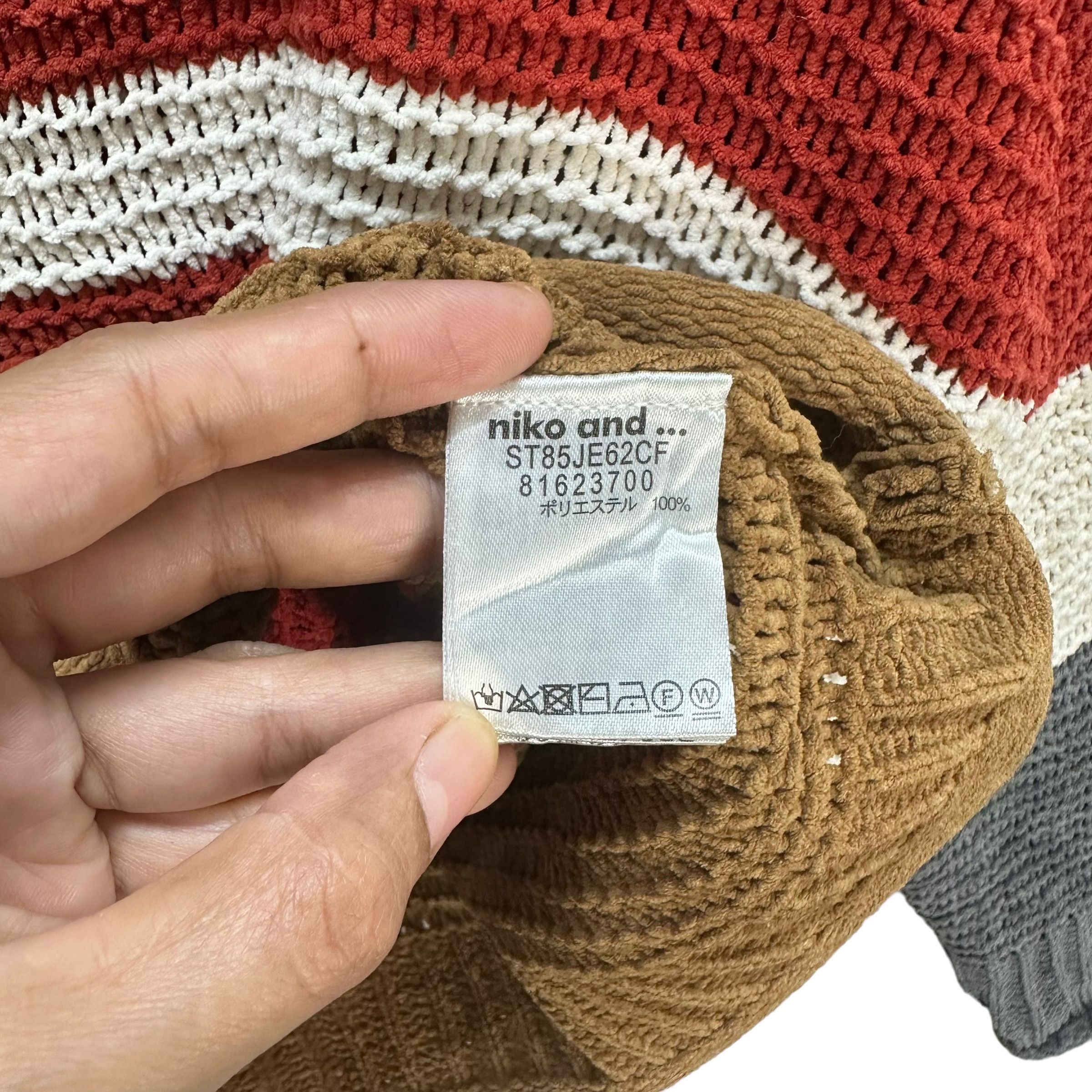 Japanese Brand NICO AND ... COLORBLOCK KNITTED SWEATER #8426-008 Size M / US 6-8 / IT 42-44 - 7 Thumbnail