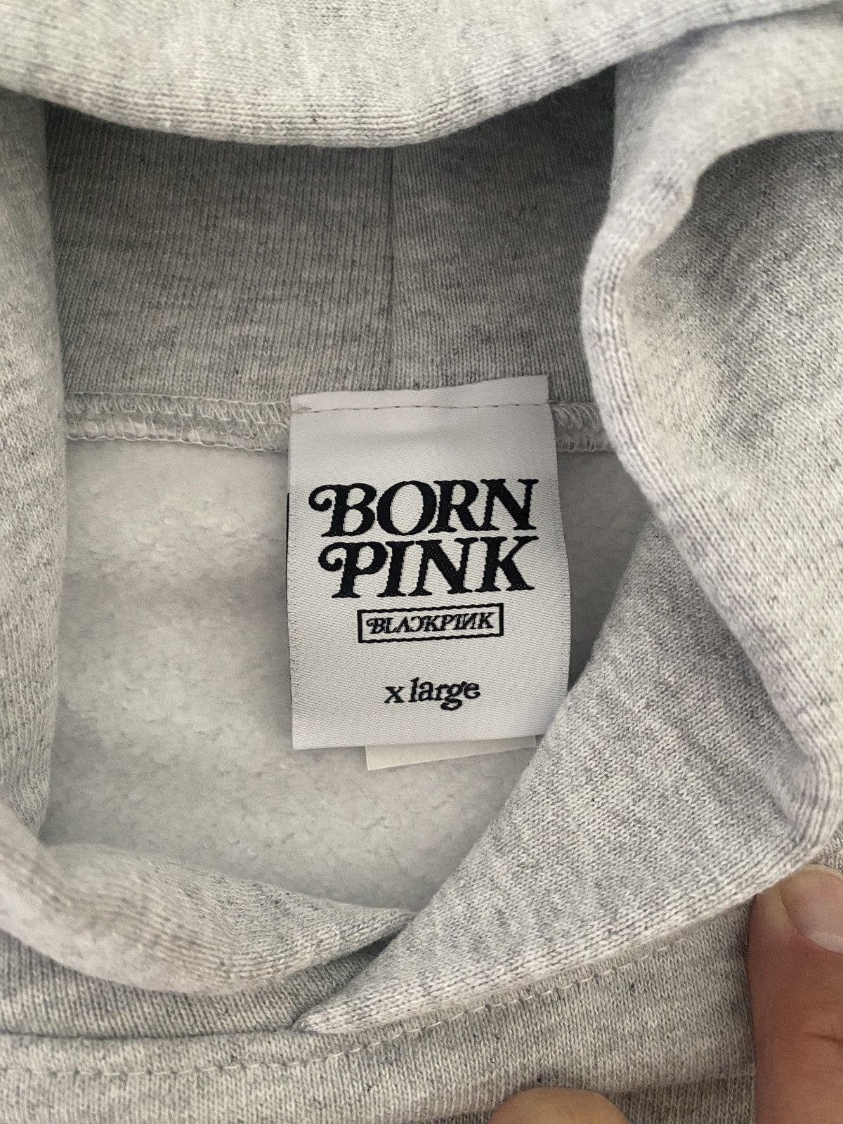 BLACKPINK x VERDY BORN PINK AMEX PLUSH HOODIE GREY XLARGE