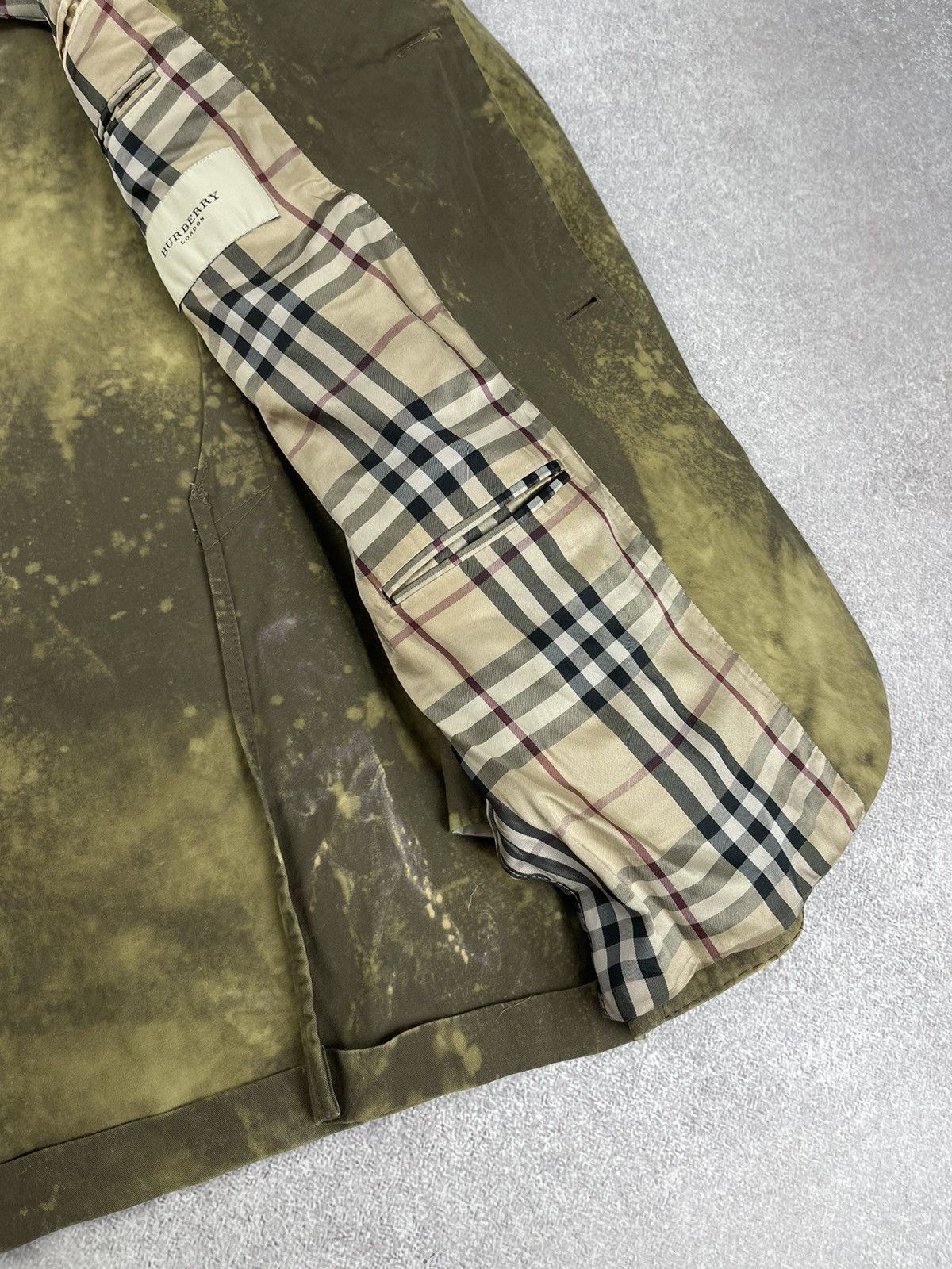 Burberry × Vintage Vintage Burberry Custom Tie Dye Suit Blazer Trousers Size 52 Size 52R - 11 Thumbnail