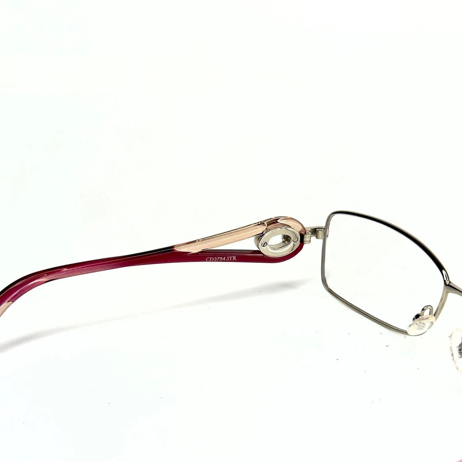 Christian Dior Monsieur CHRISTIAN DIOR CD3754 3754 VOLUTE CRYSTAL Silver Red Square Size ONE SIZE - 2 Thumbnail