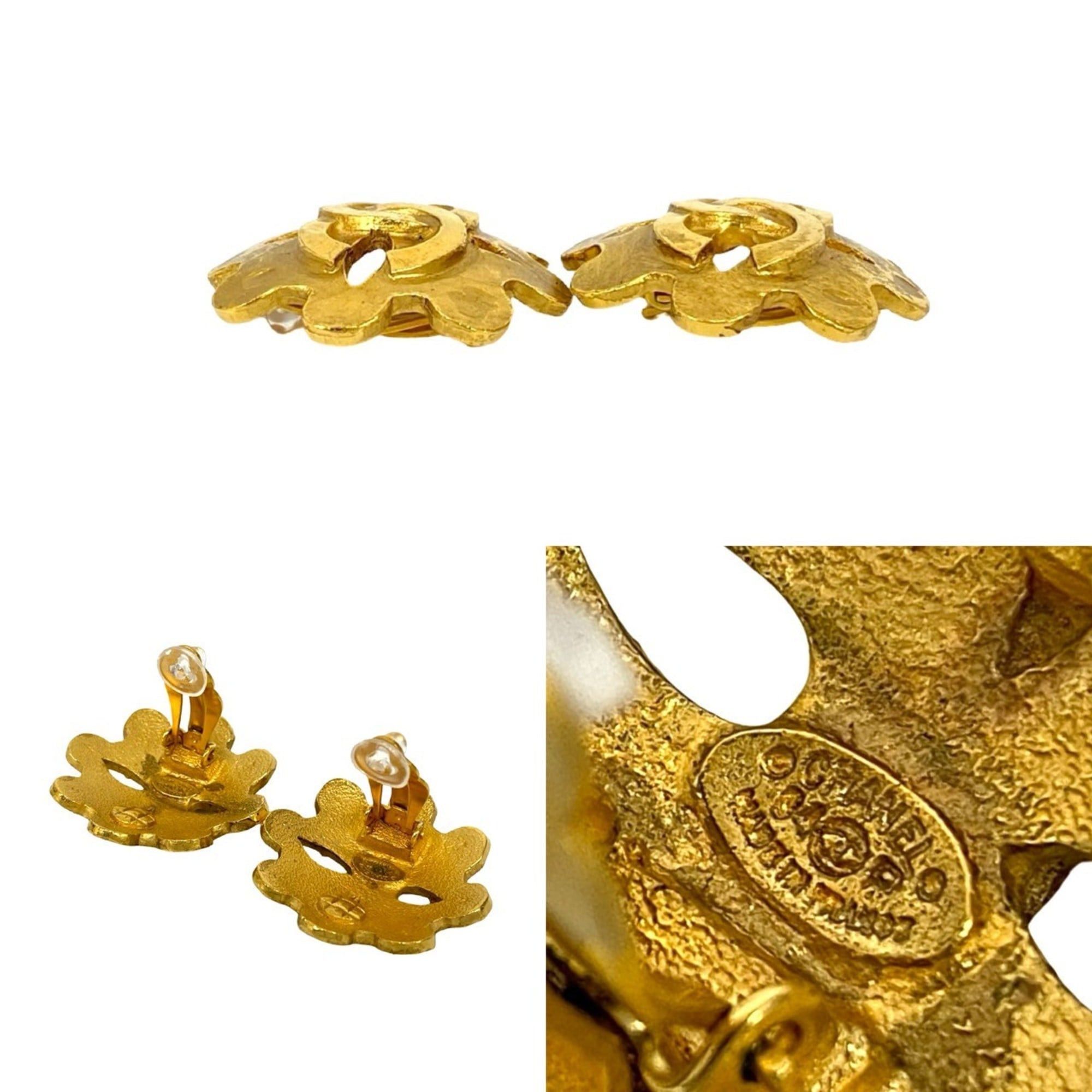Chanel CHANEL Vintage Coco Mark GP Earrings and Ear Cuffs, Gold, 130-4 Size ONE SIZE - 1 Thumbnail
