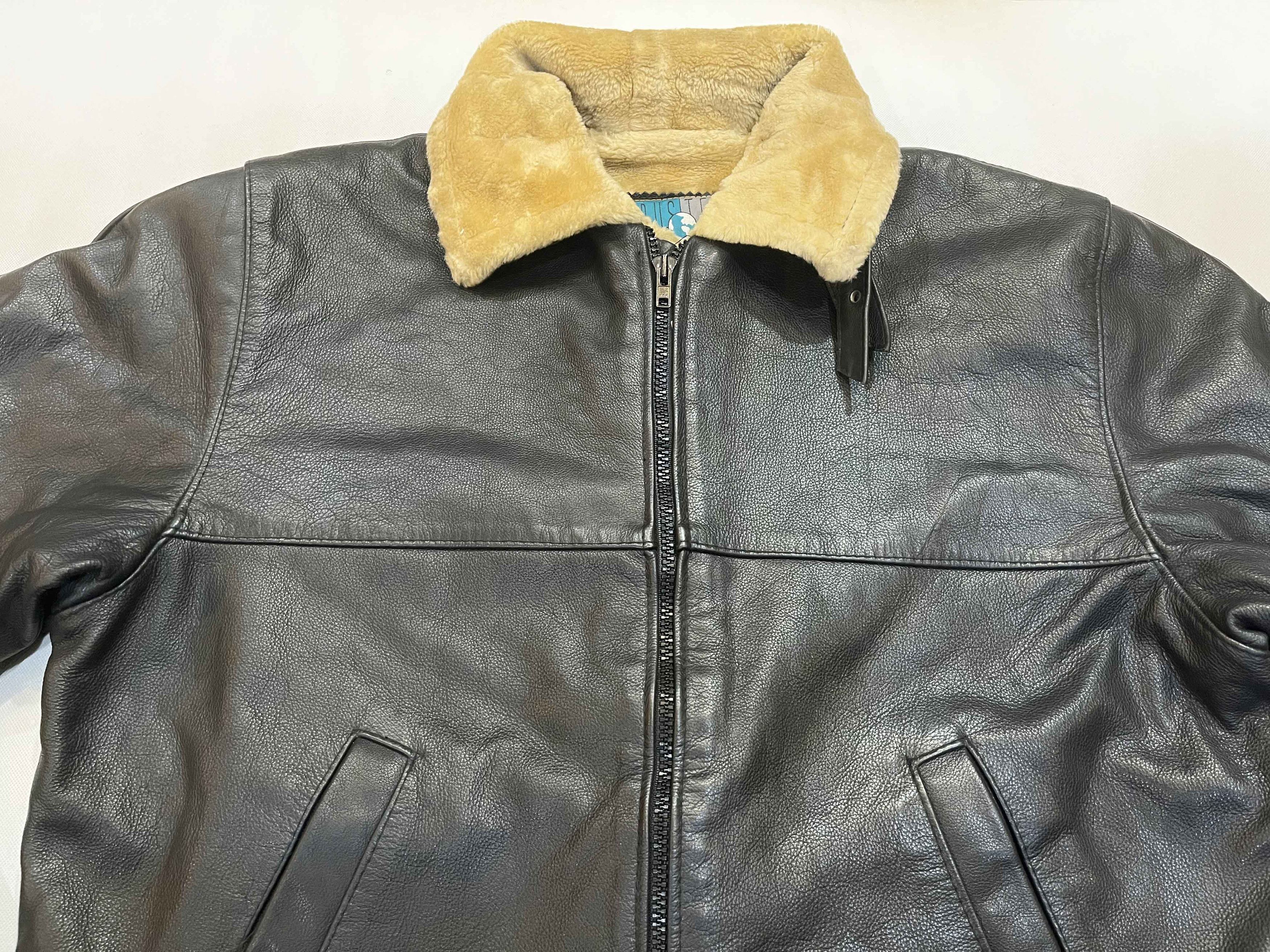 Vintage Vintage Buster Aviator Pilot Bomber Flight Leather Jacket Size US XXL / EU 58 / 5 - 2 Thumbnail