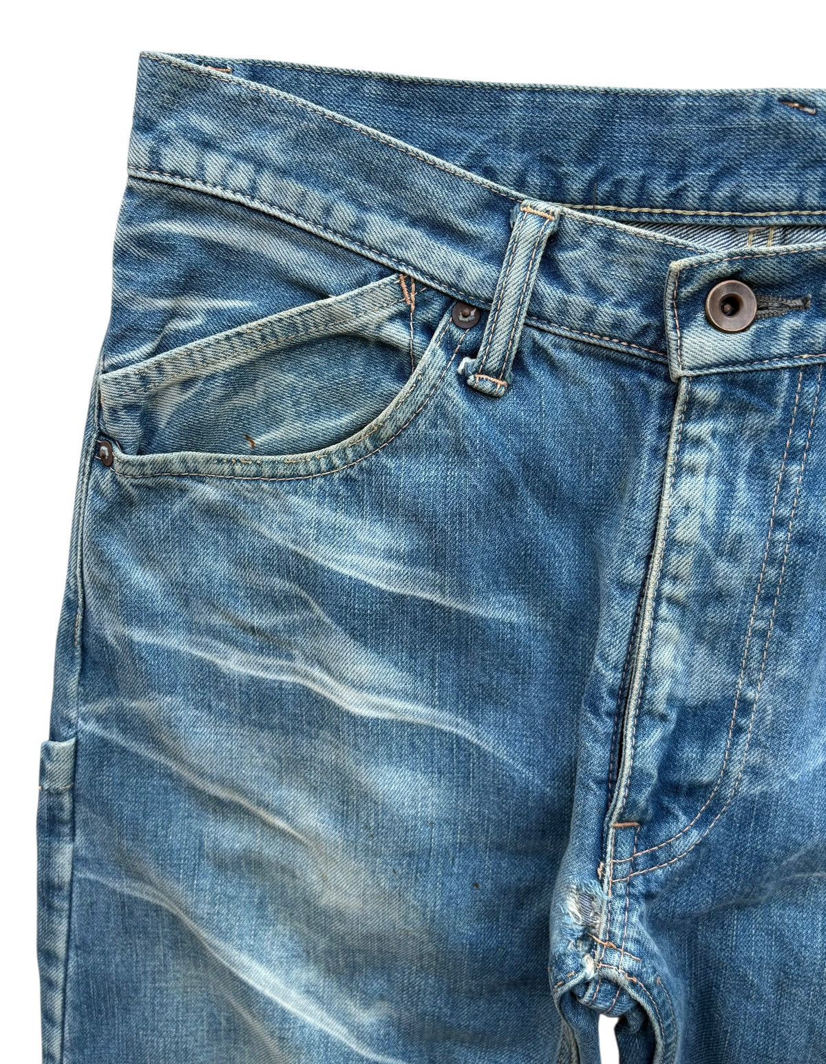The Repack Bleach Denim Selvedge Carpenter Workwear Pants