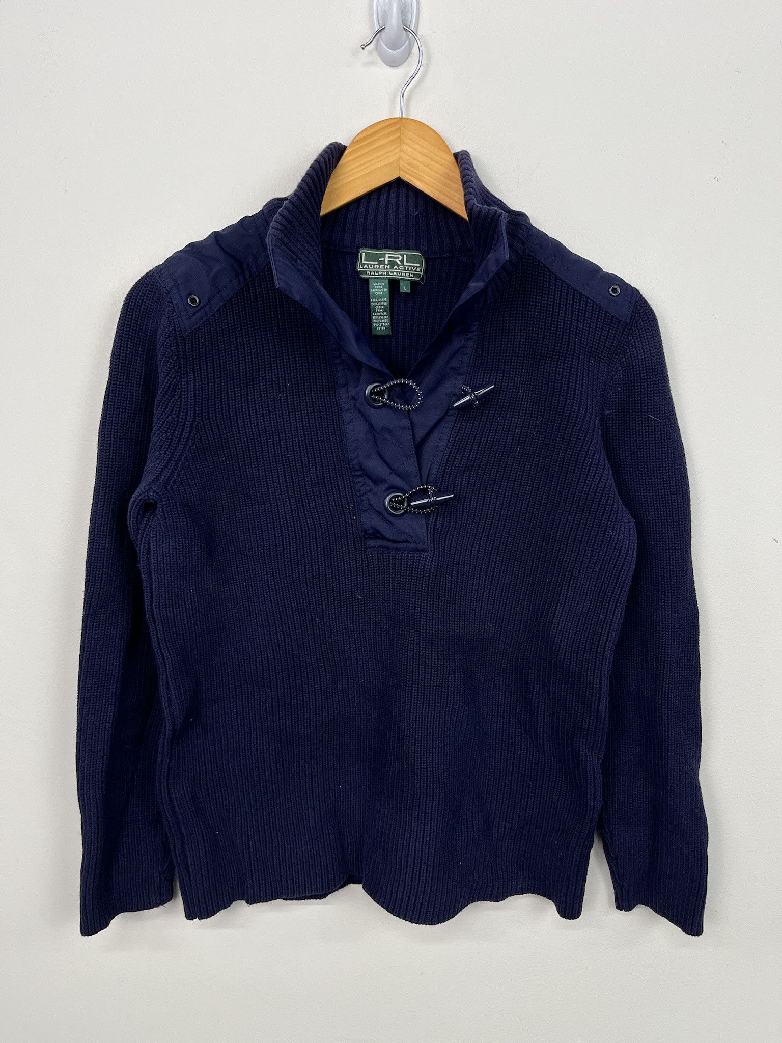Vintage Vintage Y2K Lauren Ralph Lauren Toggle Neck Knit Sweater Size XS Size US XS / EU 42 / 0 - 1 Thumbnail