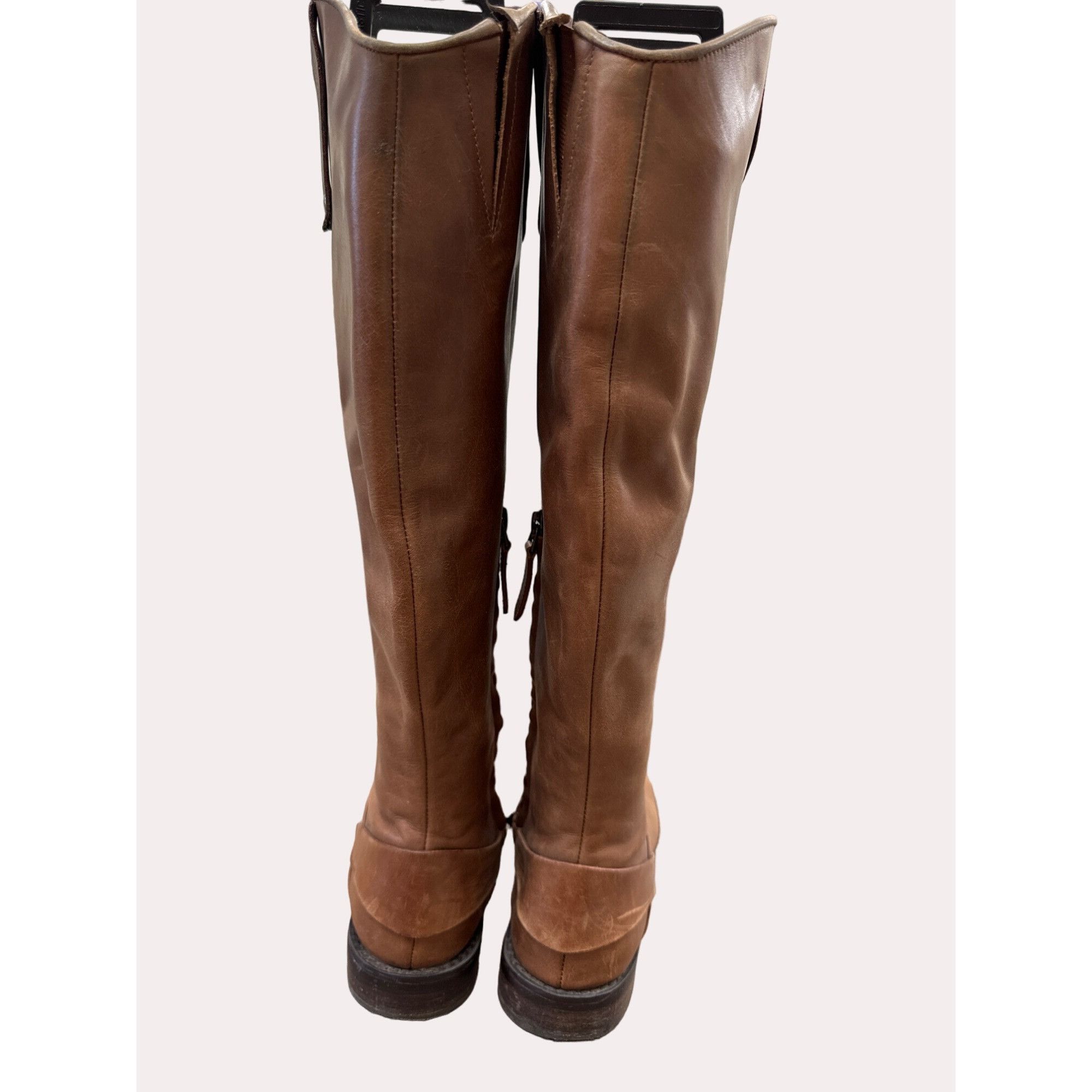 Vintage Halogen Ken Brown women’s brown leather knee boots equestria Size US 5.5 / IT 35.5 - 5 Thumbnail