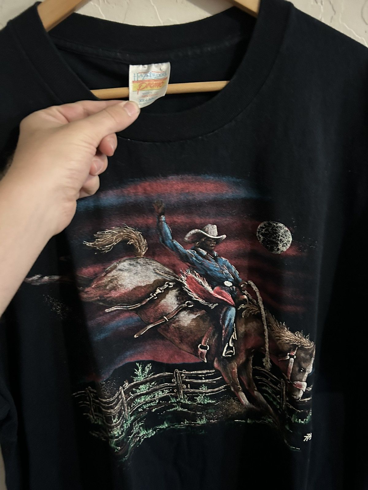 Vintage Vintage 90s Cowboy T Shirt Size US XXL / EU 58 / 5 - 2 Thumbnail