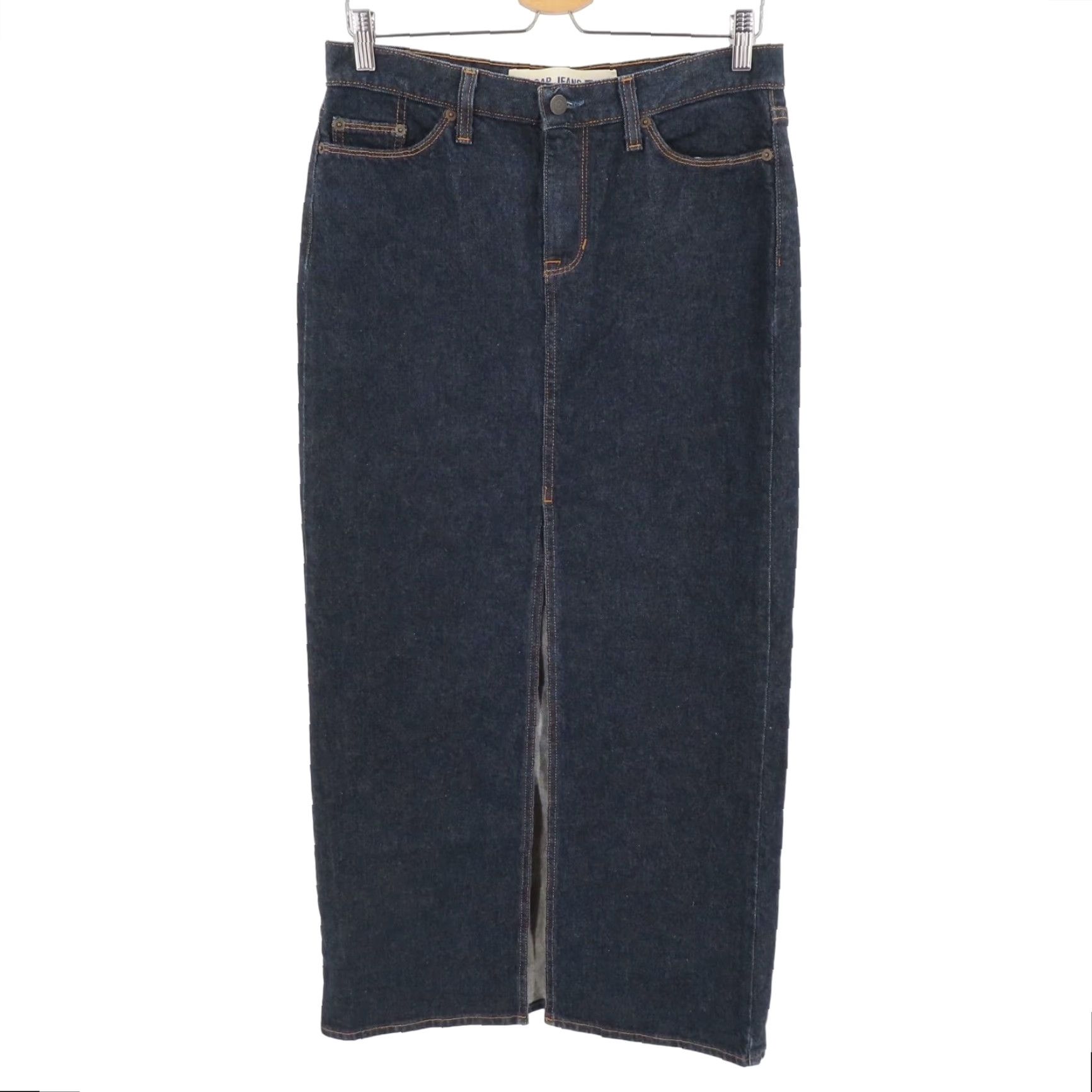 Gap VINTAGE Gap Women Skirt Long Denim Blue 6 Pockets Slit Dark Wash Casual Cotton Blend Denim Front Slit Pockets Y2K Size 28" / US 6 / IT 42 - 2 Thumbnail