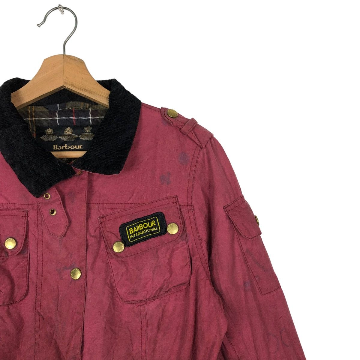 Barbour 🔥BARBOUR WAX INTERNATIONAL TARTAN JACKET Size US S / EU 44-46 / 1 - 4 Thumbnail