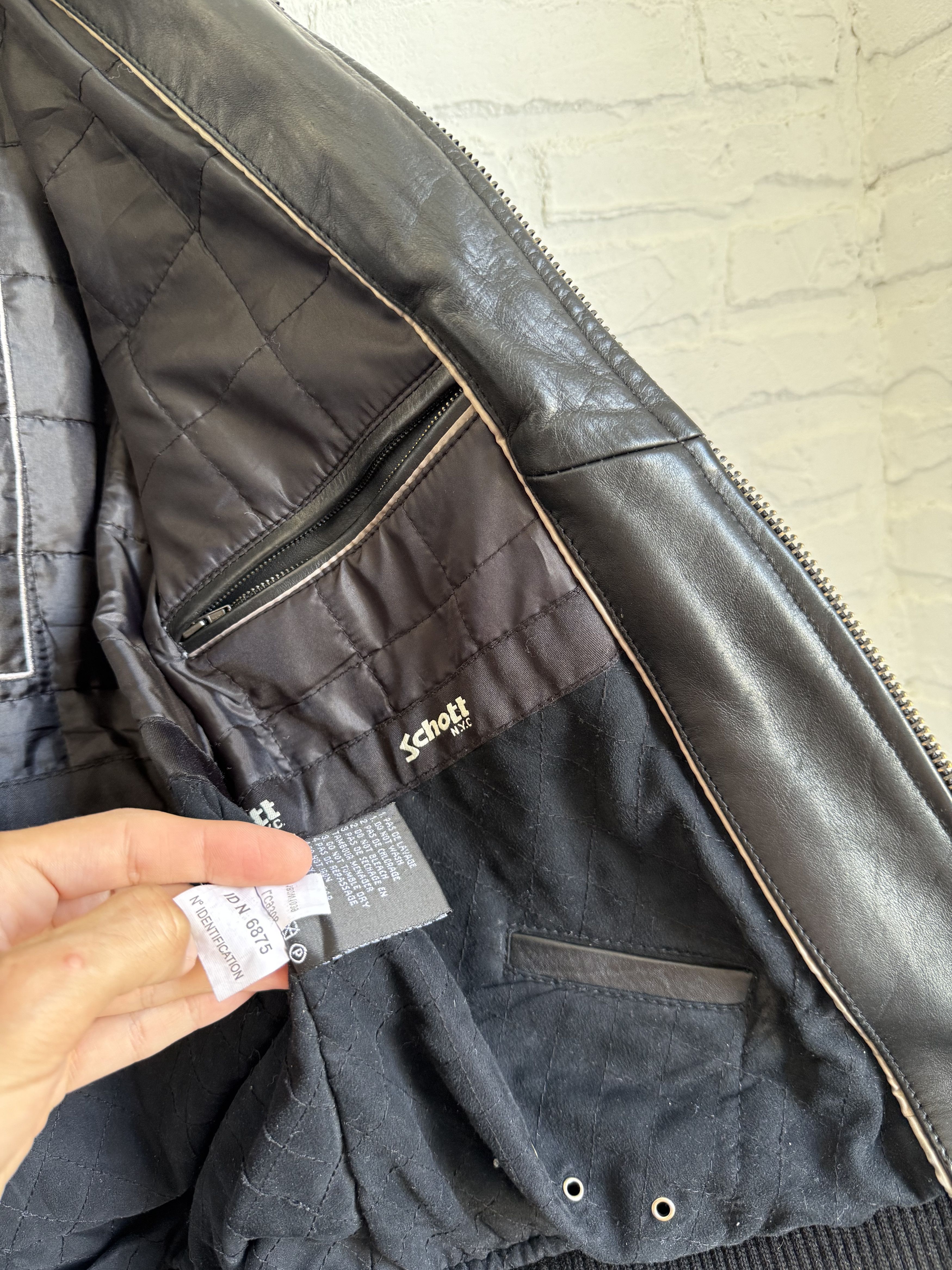 Schott Schott aviator leather jacket packable hood Size US M / EU 48-50 / 2 - 5 Thumbnail