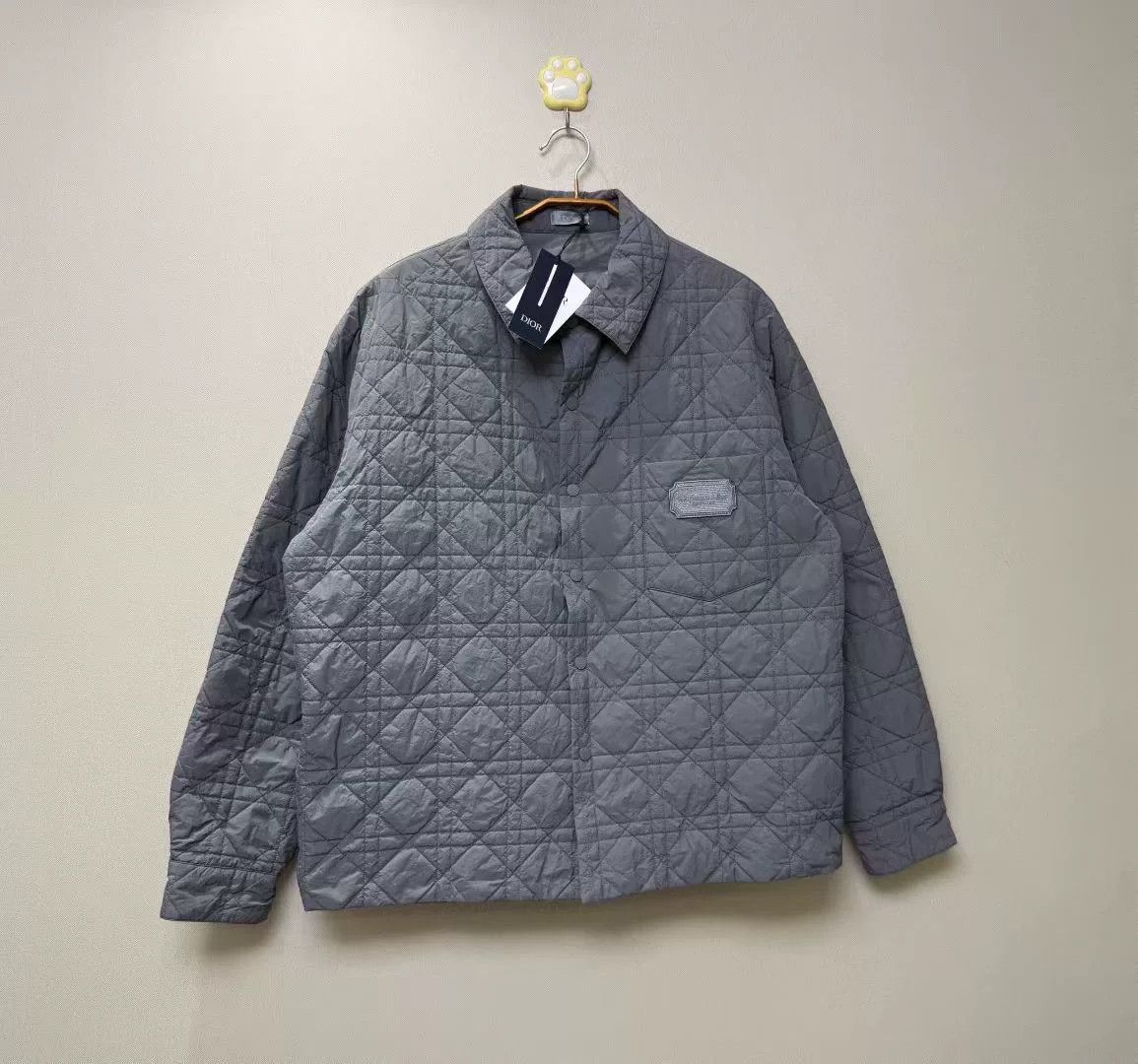 Dior dior gray embroidered logo cotton jacket Size US L / EU 52-54 / 3 - 1 Thumbnail