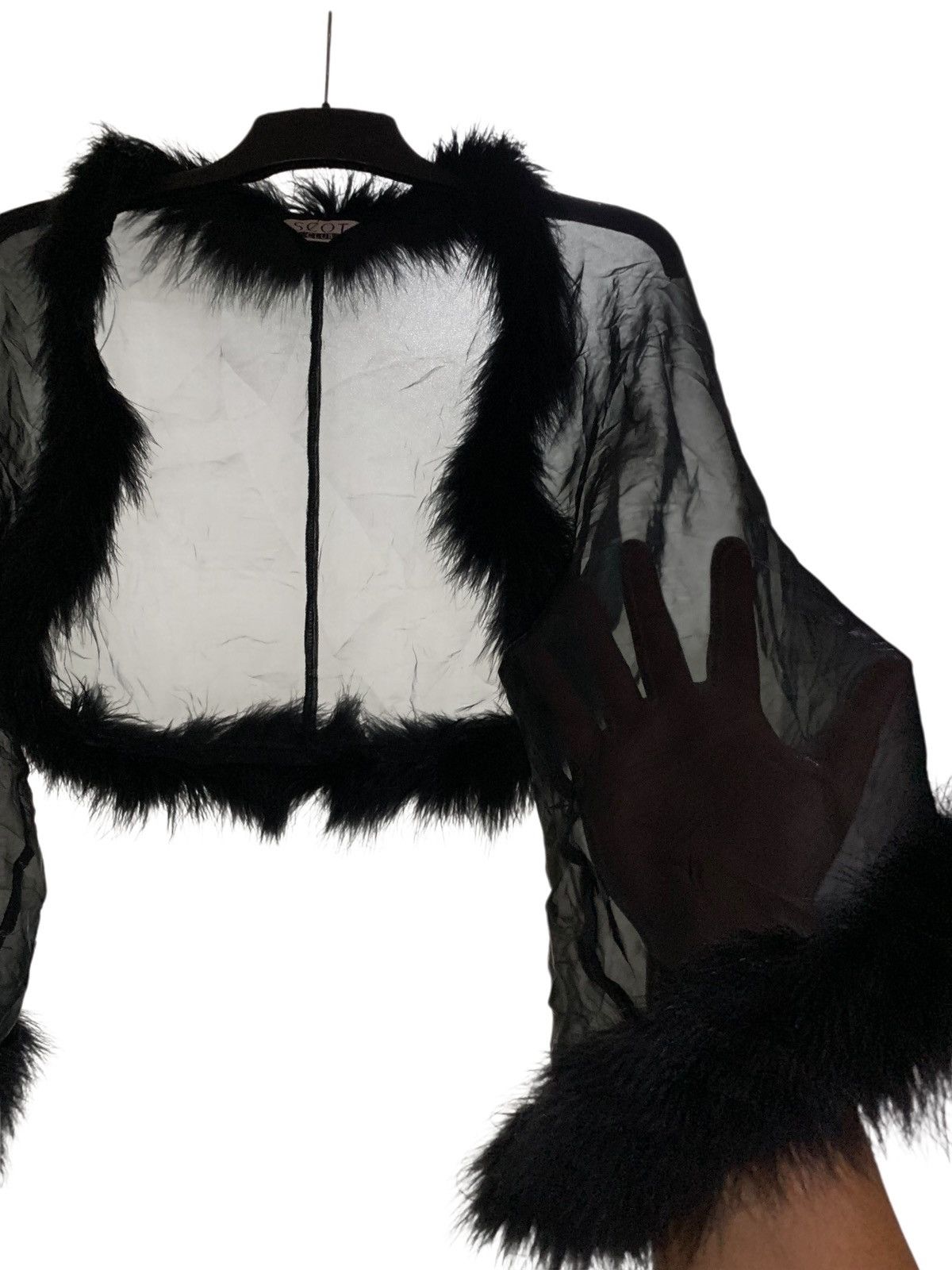 If Six Was Nine Scot Club Japan gothic transparent sheer faux fur cardigan Size S / US 4 / IT 40 - 3 Thumbnail