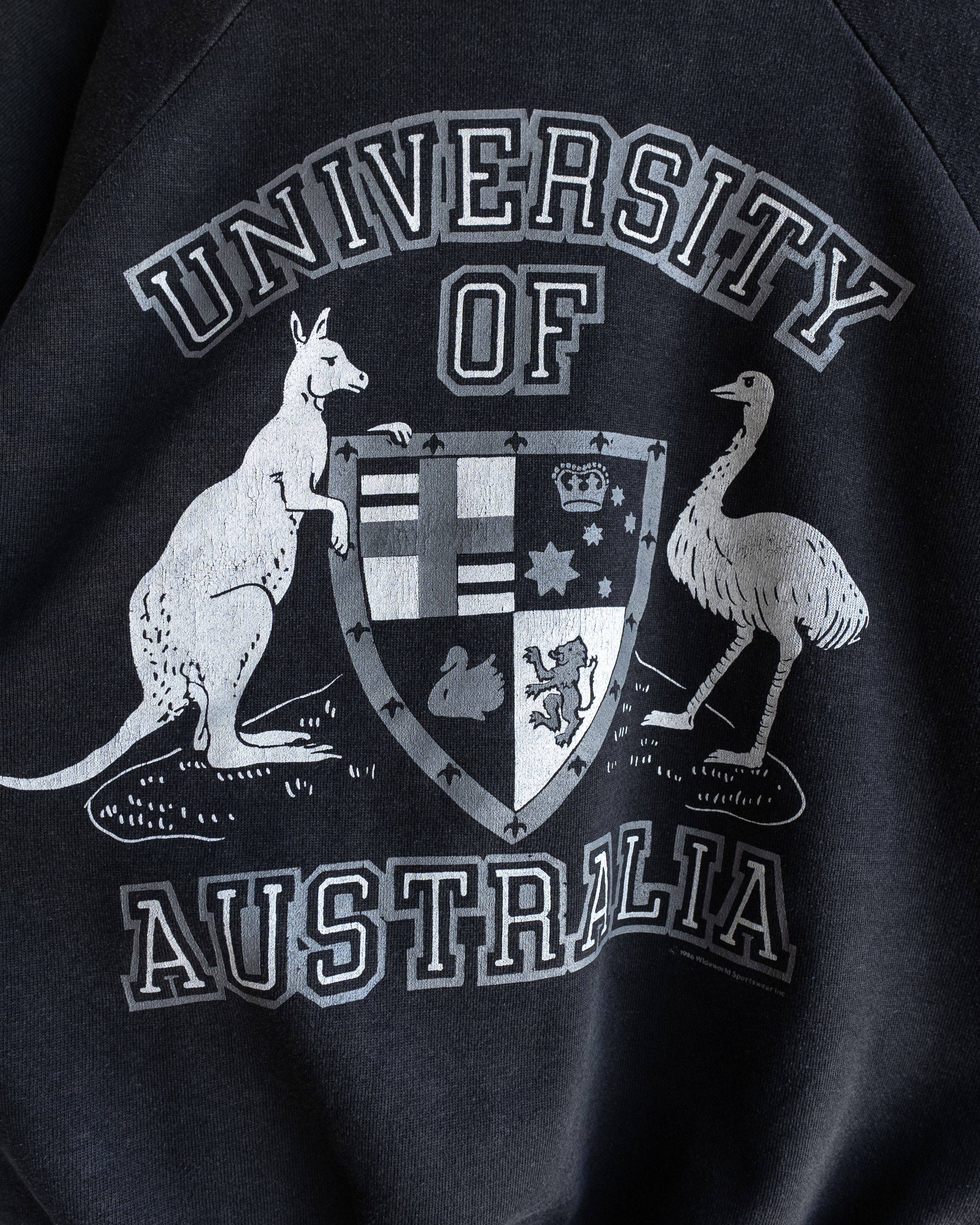 Vintage Vintage 1980s University Of Australia Sweatshirt Black L Size US L / EU 52-54 / 3 - 2 Thumbnail