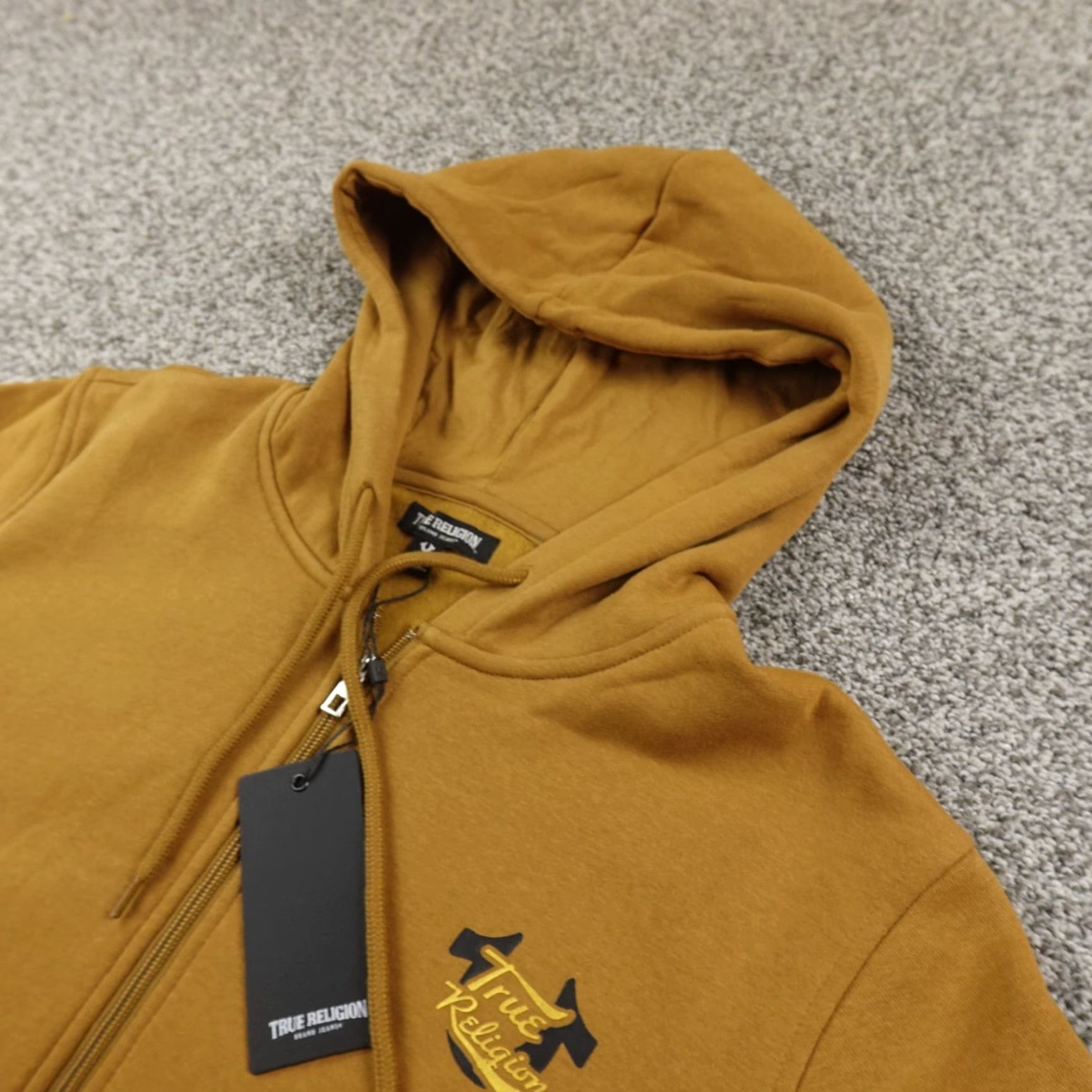 True Religion TRUE RELIGION Hoodie Mens L Brown Buddha Full Zip Graphic Print Hooded Pockets Zipper Logo Jacket Sweater Size US L / EU 52-54 / 3 - 2 Thumbnail