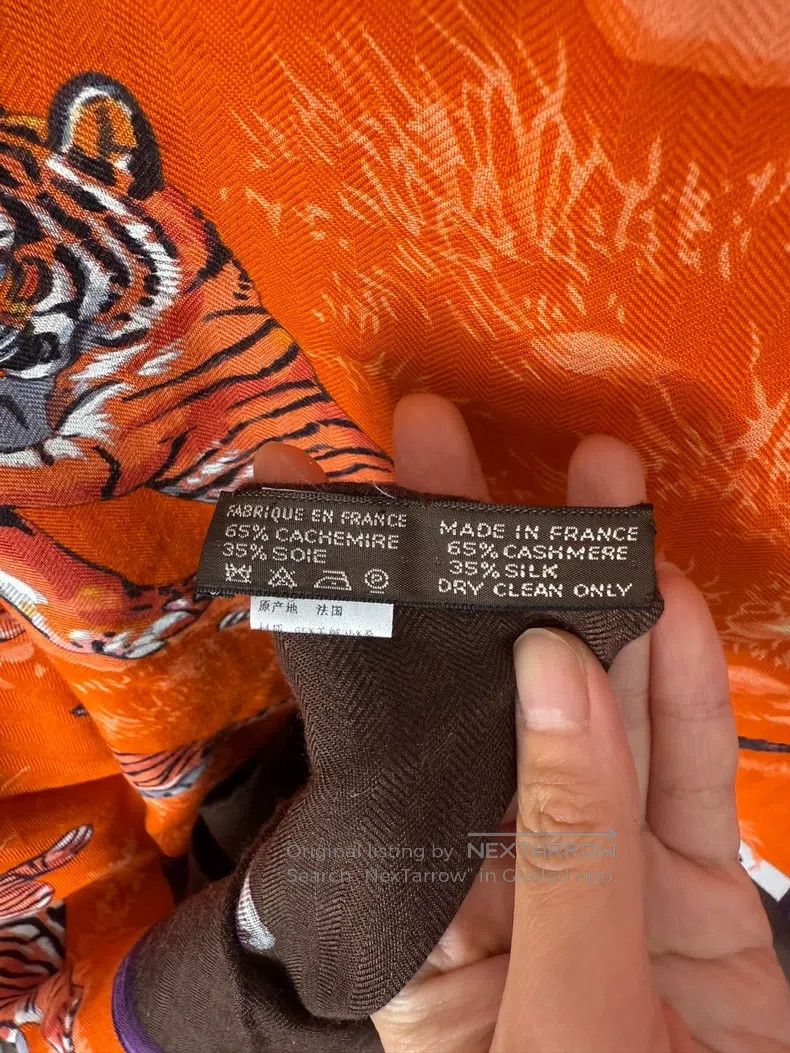 Hermes Hermes size 140*140 Shawl scarf, size 140*140, cashmere and Size ONE SIZE - 4 Thumbnail