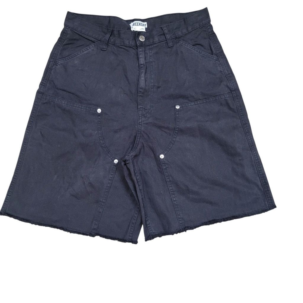 Weekday Weekday Longline Suiting Black Fray Loose Fitting Shorts 33 Size 38" / US 16 / IT 52 - 2 Thumbnail