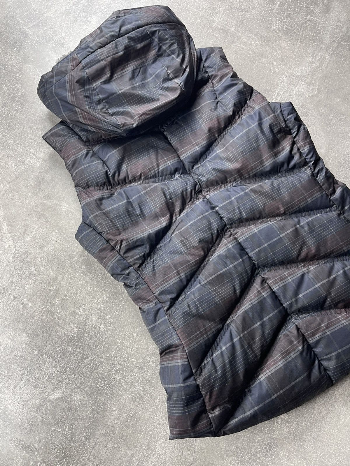 Patagonia Patagonia Women’s Hooded Down Puffer Vest Plaid Blue Gray Size S / US 4 / IT 40 - 7 Thumbnail