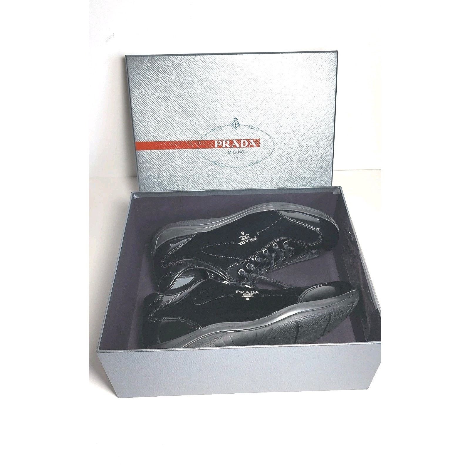 Prada Prada Sports Black Patent Leather And Velvet Top Size US9 Size US 9 / IT 39 - 3 Thumbnail