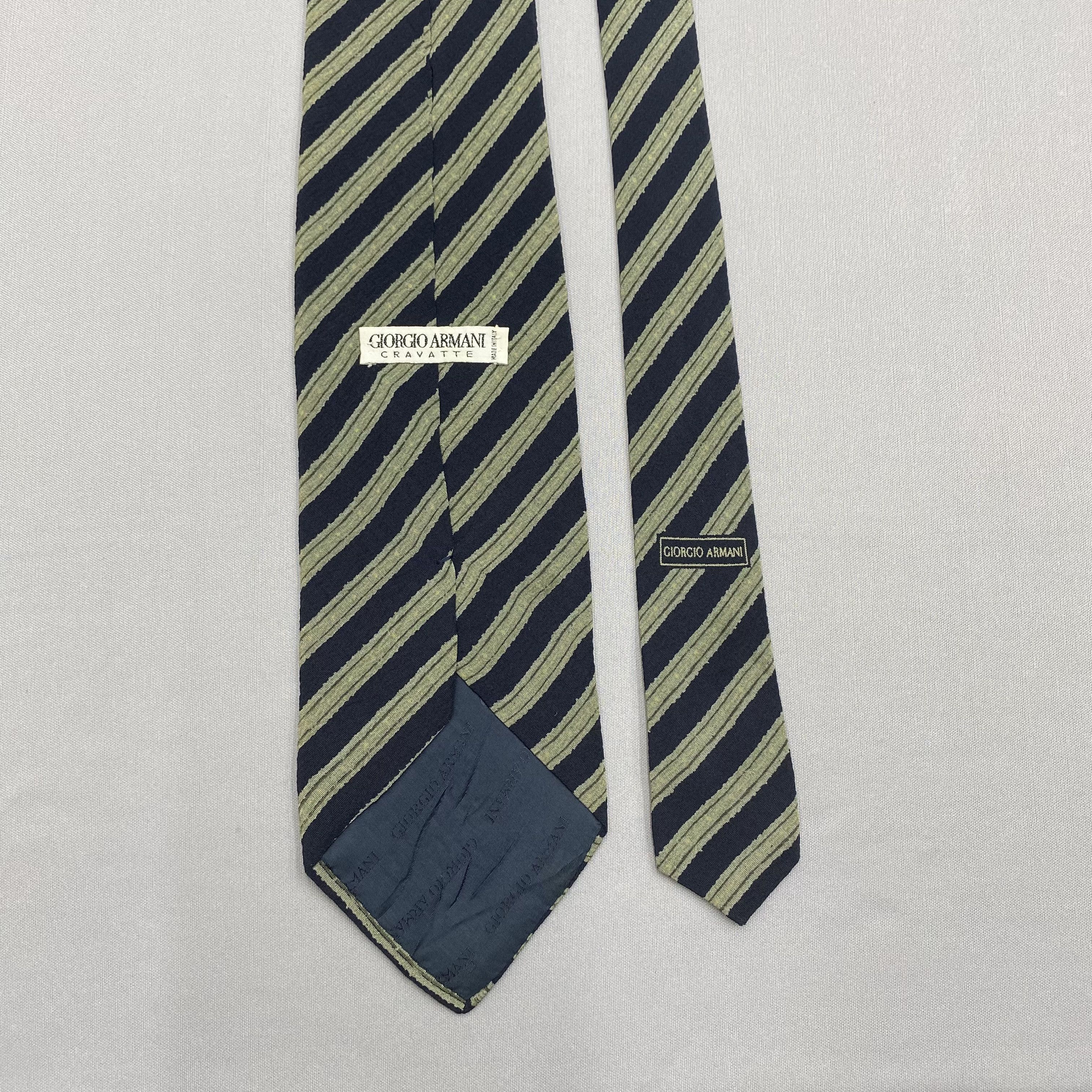 Giorgio Armani Vintage Giorgio Armani SILK Necktie Cravate Pure Silk Size ONE SIZE - 6 Thumbnail