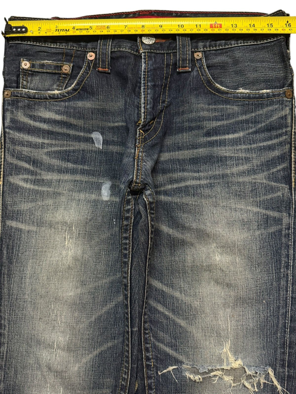 Levi's Vintage Clothing Vintage 90s Levis 506 Blue Wash Faded Distressed Straight Size US 31 - 8 Thumbnail