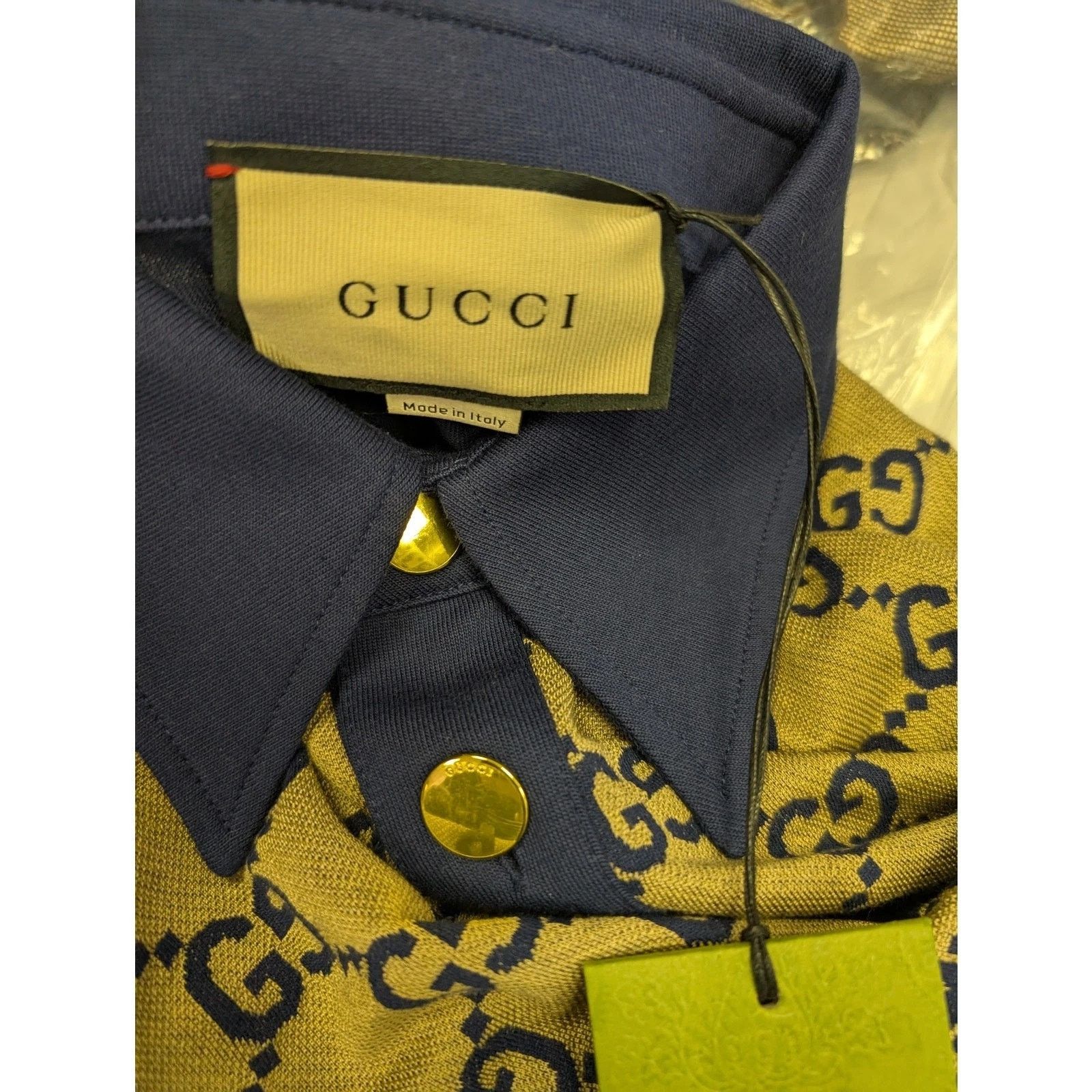Gucci o1rshd1 GG Polo in Brown/Navy Size US L / EU 52-54 / 3 - 22 Thumbnail