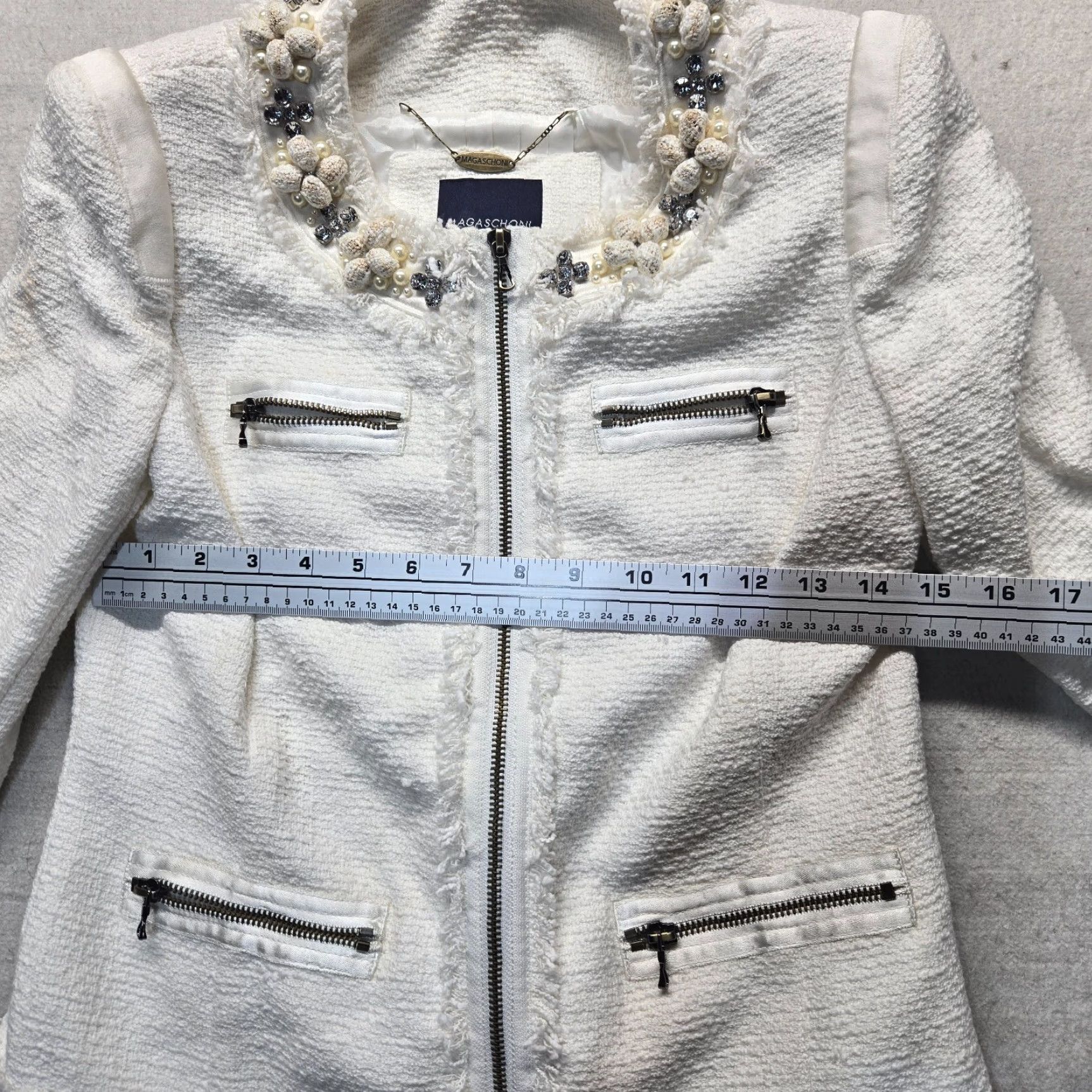 Vintage VINTAGE MAGASCHONI White Full Zip Up Jacket Coat Women XS Jacket 3-in-1 Full Zip Womens XS White Size XS / US 0-2 / IT 36-38 - 5 Thumbnail