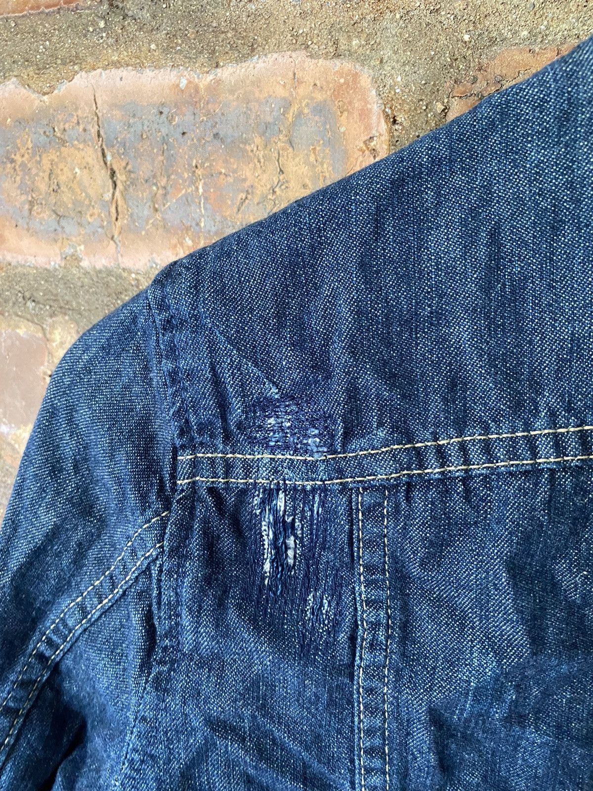Hysteric Glamour 1990s HG Denim Shirt Distresses Size XS / US 0-2 / IT 36-38 - 10 Thumbnail