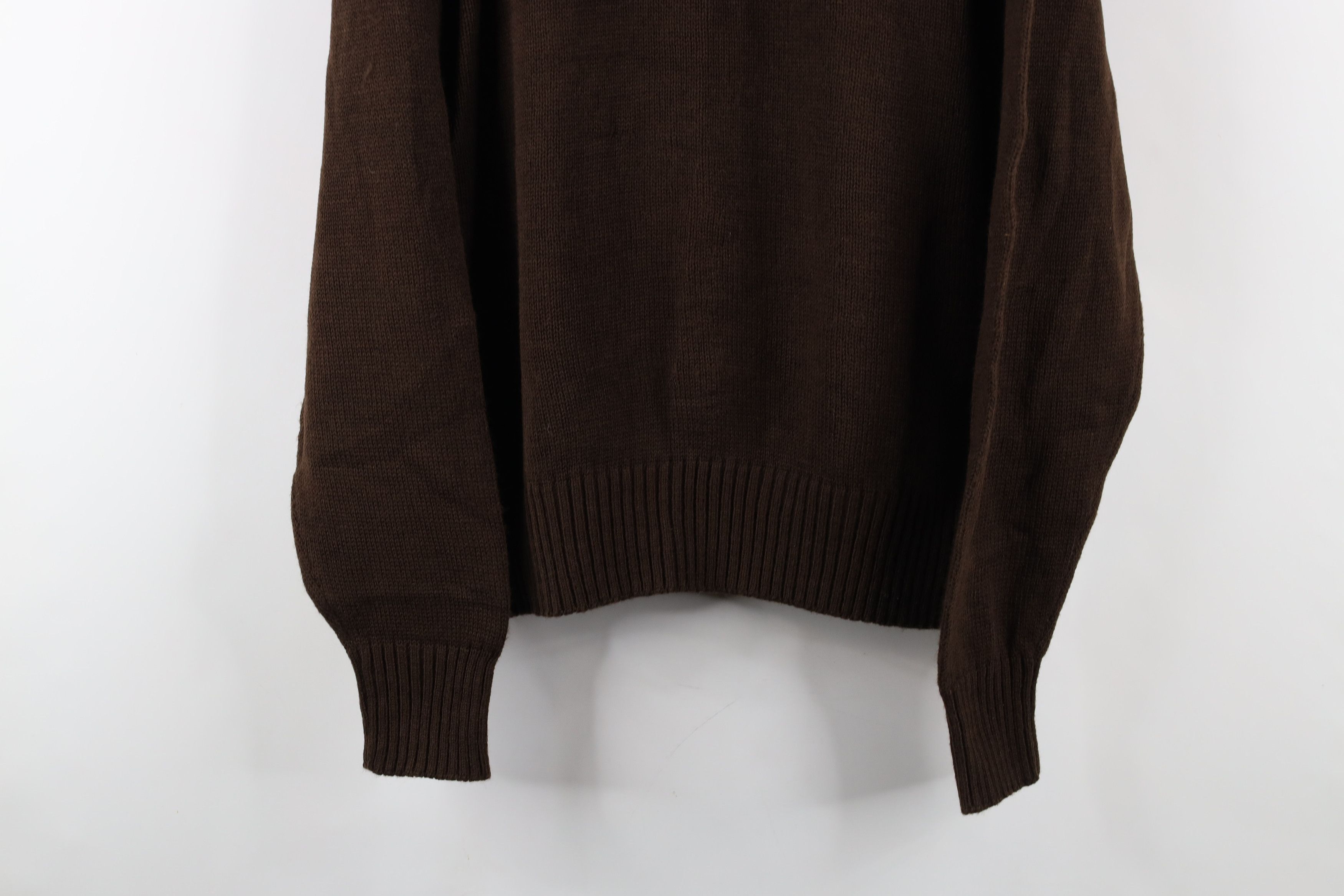 Vintage Vintage 90s Streetwear Knit Crewneck Sweater Brown Acrylic Size US M / EU 48-50 / 2 - 3 Thumbnail