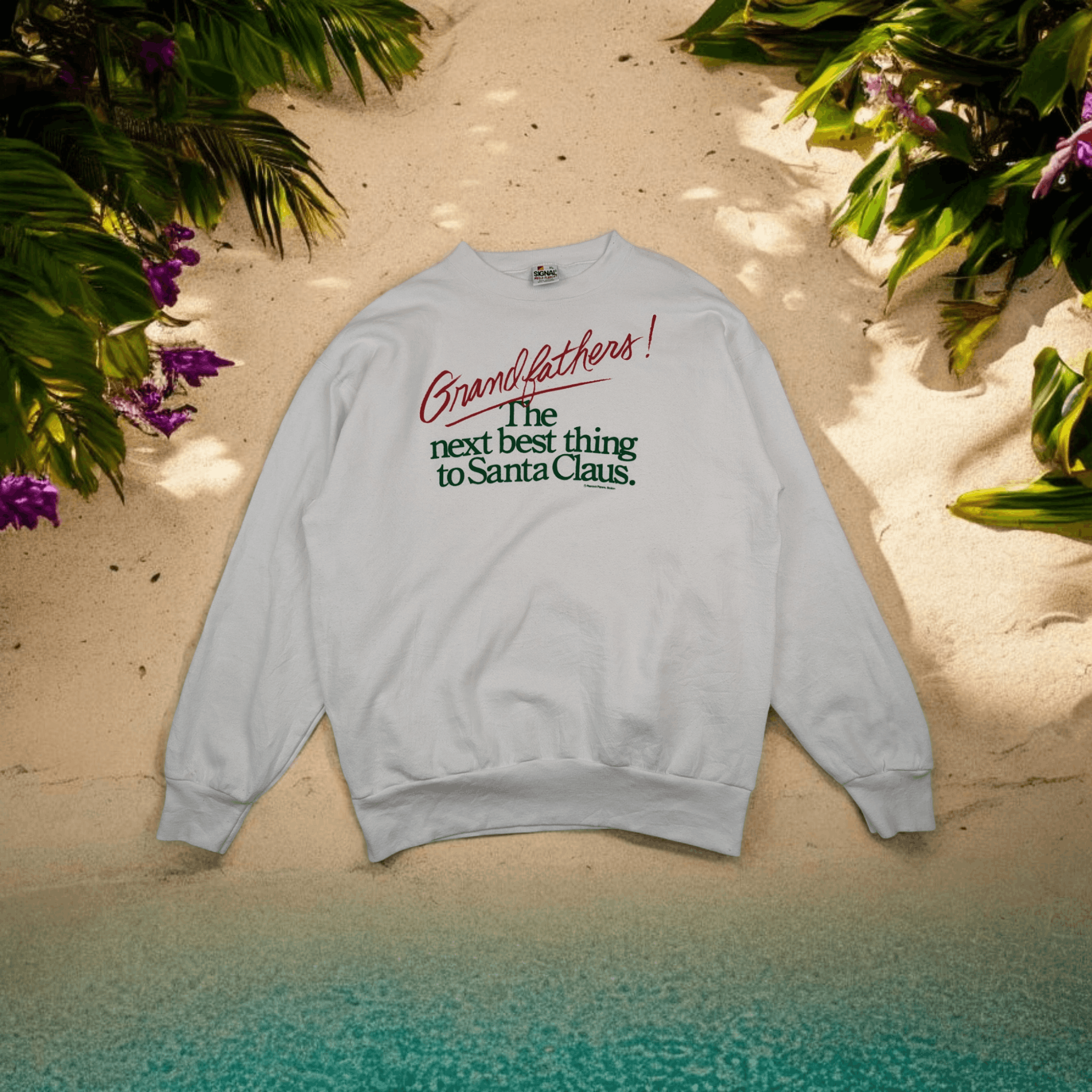 Signal Sport Vintage GRANDFATHER Next Best Thing Santa Claus Sweatshirt Size US XL / EU 56 / 4 - 1 Thumbnail