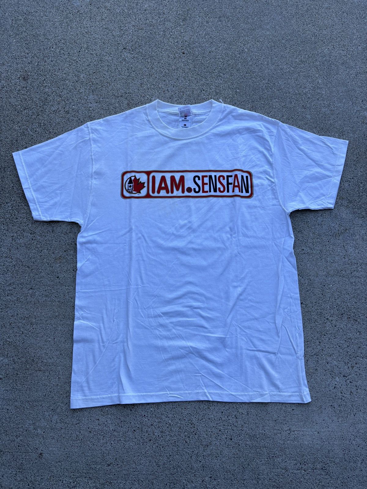 Fruit Of The Loom Vintage 1990s FOTL NHL “I Am a Sensfan” Ottawa Tee Size XL Size US L / EU 52-54 / 3 - 1 Thumbnail