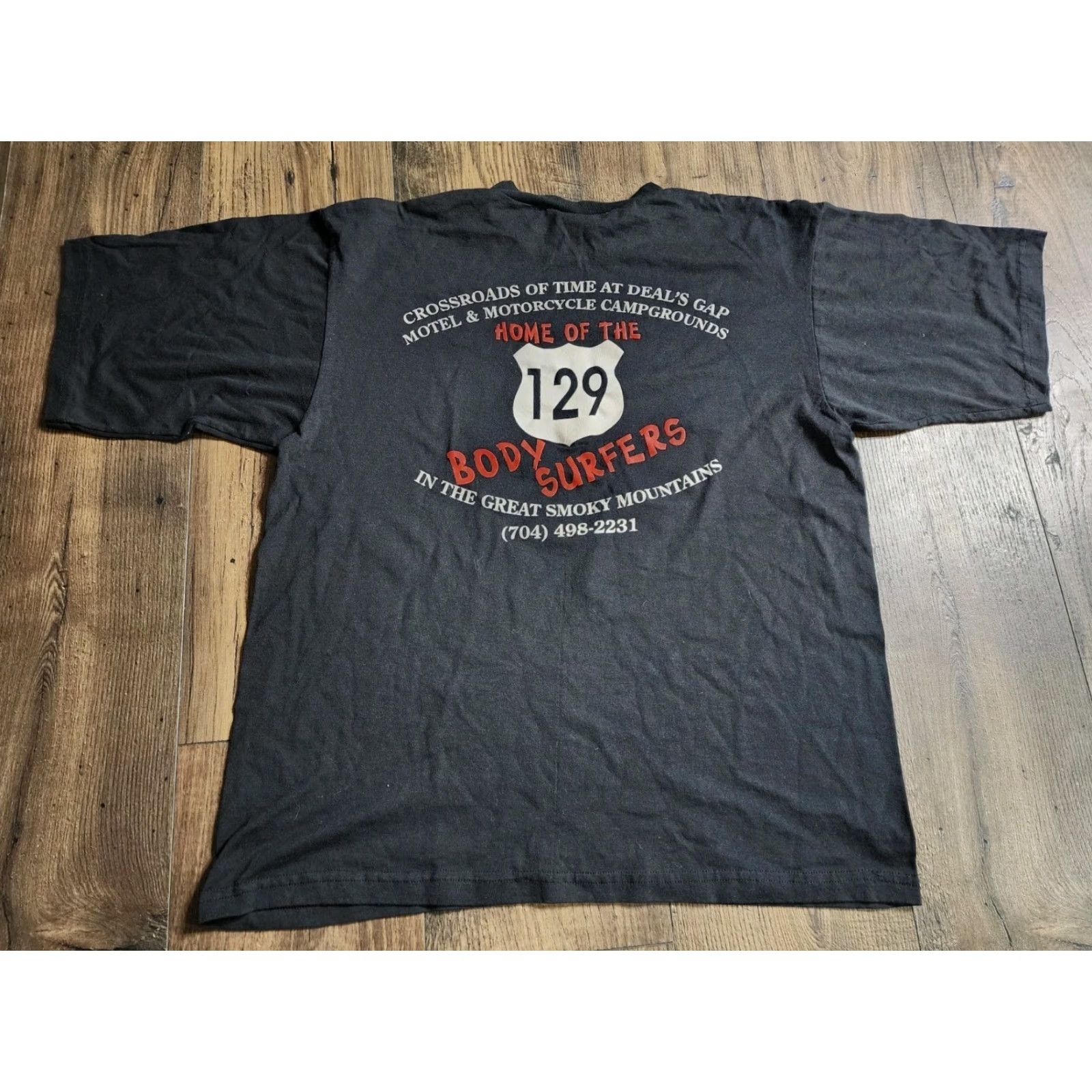 Gap VINTAGE Unbranded T-Shirt Dragon Slayer Deals Gap Smokey Mountains Double-Sided Black 100% cotton Mens S Dragon Slayer Motorcycle 1990s Shirts Men Size US S / EU 44-46 / 1 - 2 Thumbnail