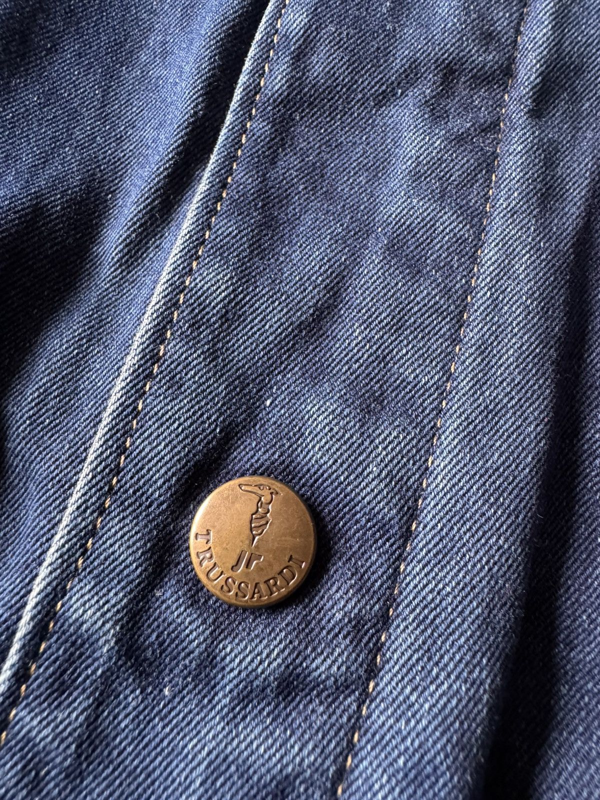 Trussardi Vintage trusardi denim jacket Dual Pointed Flap Pockets Size US M / EU 48-50 / 2 - 3 Thumbnail
