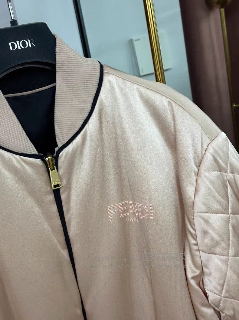 Fendi Fendi Black Silk Pink Two-Sided Wear Jacket Size XS / US 0-2 / IT 36-38 - 4 Thumbnail