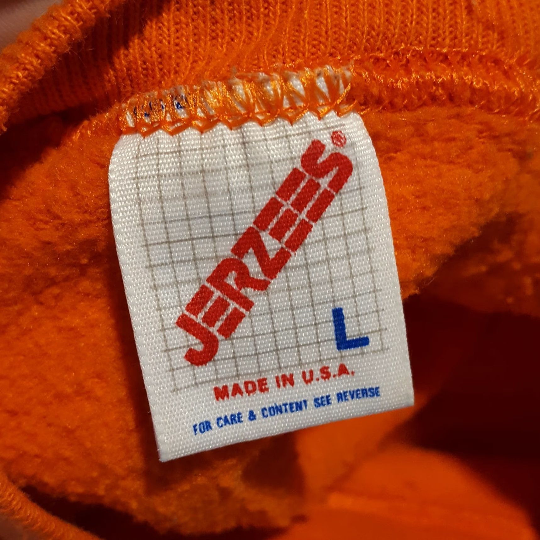 Jerzees VINTAGE Jerzees 90s Blaze Orange Fleece Hunting Sweatshirt Mens M Pullover Crewneck Sweatshirt Size US M / EU 48-50 / 2 - 6 Thumbnail