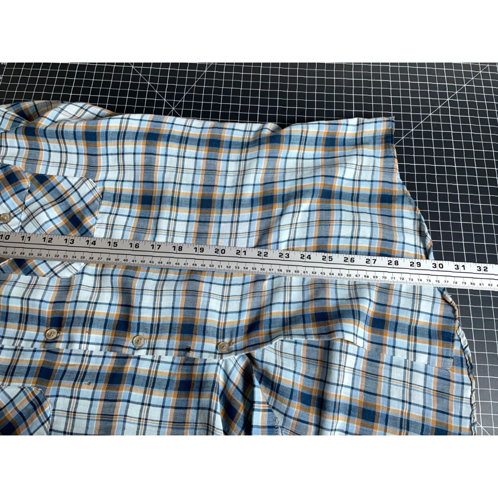 Vintage VINTAGE Big Mac Shirt Plaid Flannel Lightweight 70s 80s Grunge XL Mens Blue Yellow Cotton Polyester Blend Button-Up Size US XL / EU 56 / 4 - 6 Thumbnail