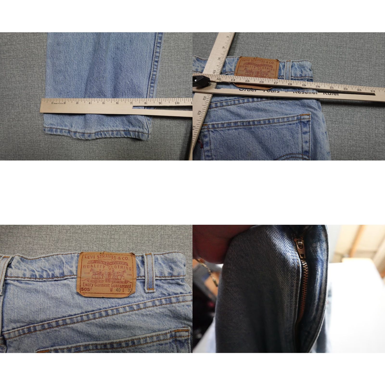 Levi's VINTAGE Levi's 505 Jeans Mens 40x32 Light Blue Regular Fit Cowboy Western 5-Pocket Design Jeans Mens Size US 40 / EU 56 - 8 Thumbnail