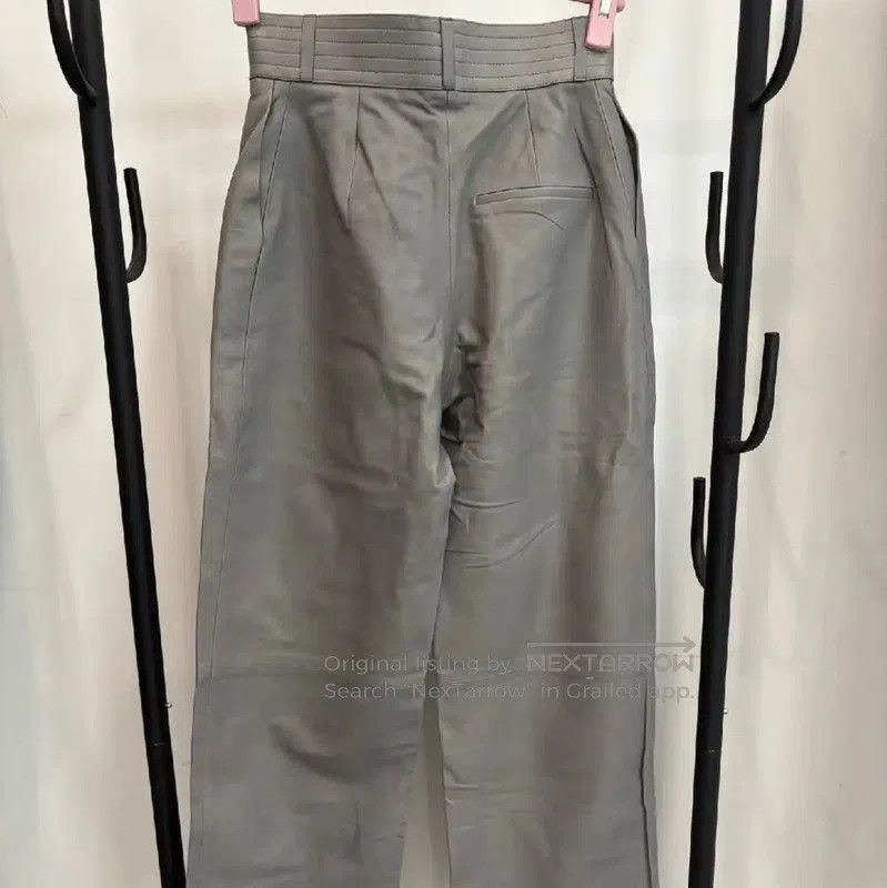 Versace Versace Women's Light Gray Leather Casual Pants . Size 23" - 2 Thumbnail