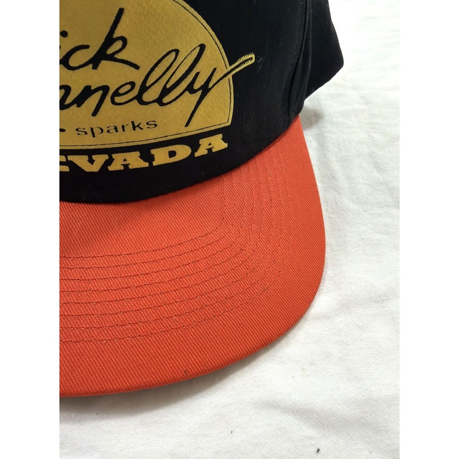 Vintage VINTAGE KC Collections Snapback Hat Mens One Size Black Orange Dick Donnelly Nevada Size ONE SIZE - 6 Thumbnail
