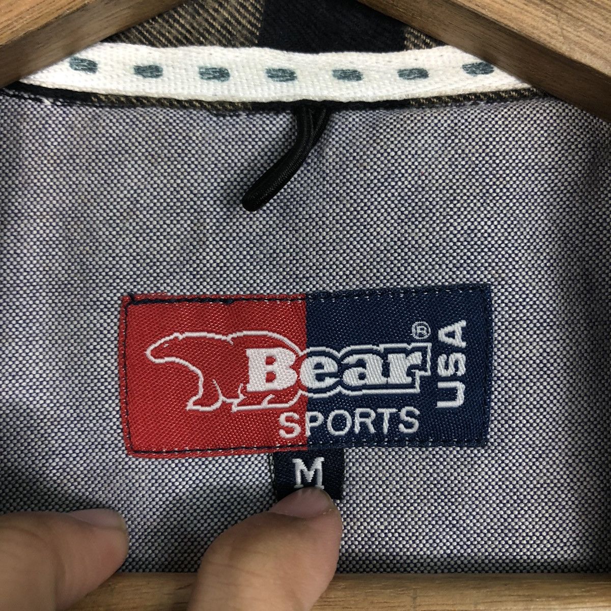 Japanese Brand Bear Sports USA Vintage Checkered Flannel Size US M / EU 48-50 / 2 - 19 Thumbnail
